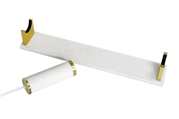 „MITT“ Kabel-Leuchtensockel – Weiß und Gold