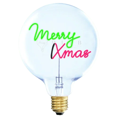 „Merry Xmas“ Kabel LED Deko-Glühbirne – Produktansicht