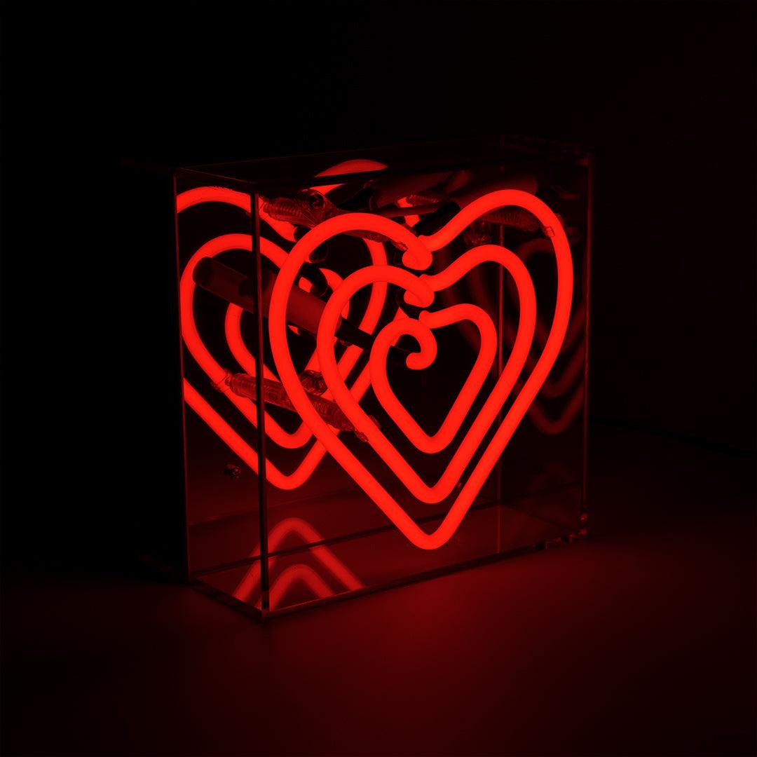 "Heart" Mini Glas Neon Box - TOM NEON