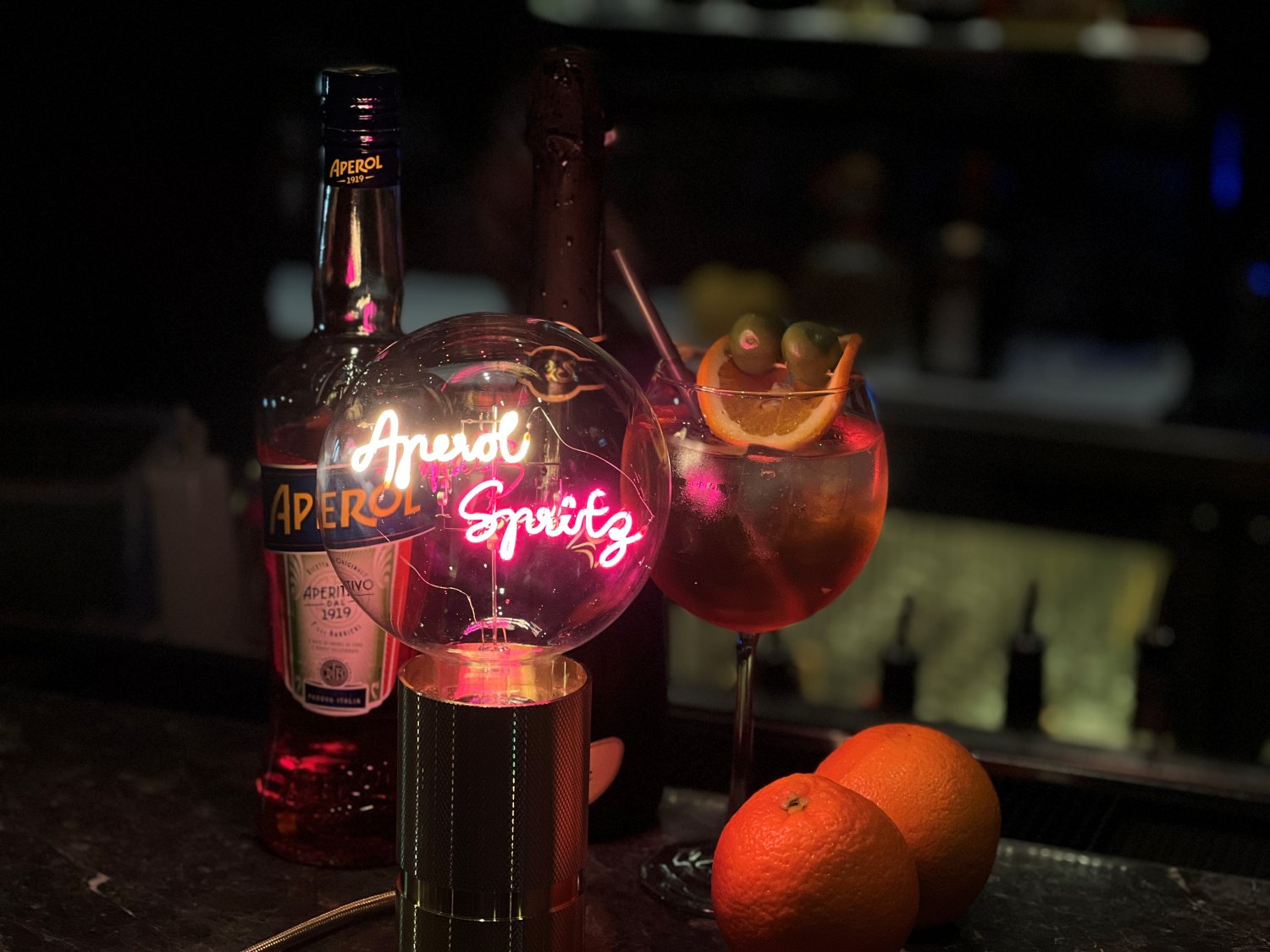 "Aperol Spritz" LED Deko-Glühbirne – Botschaftsleuchte