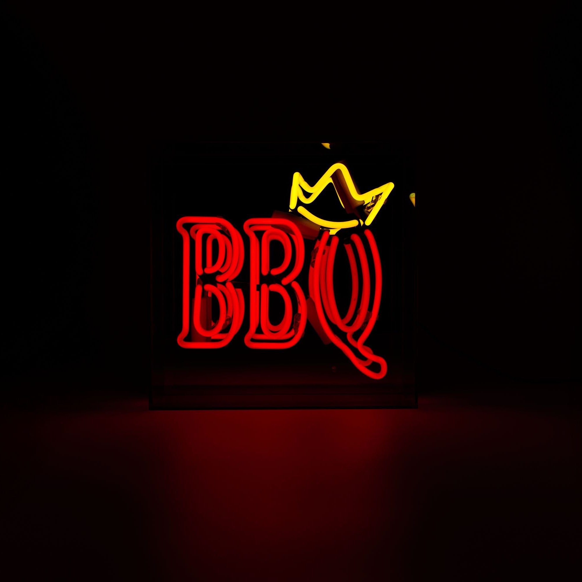 BBQ Glas Neon Box