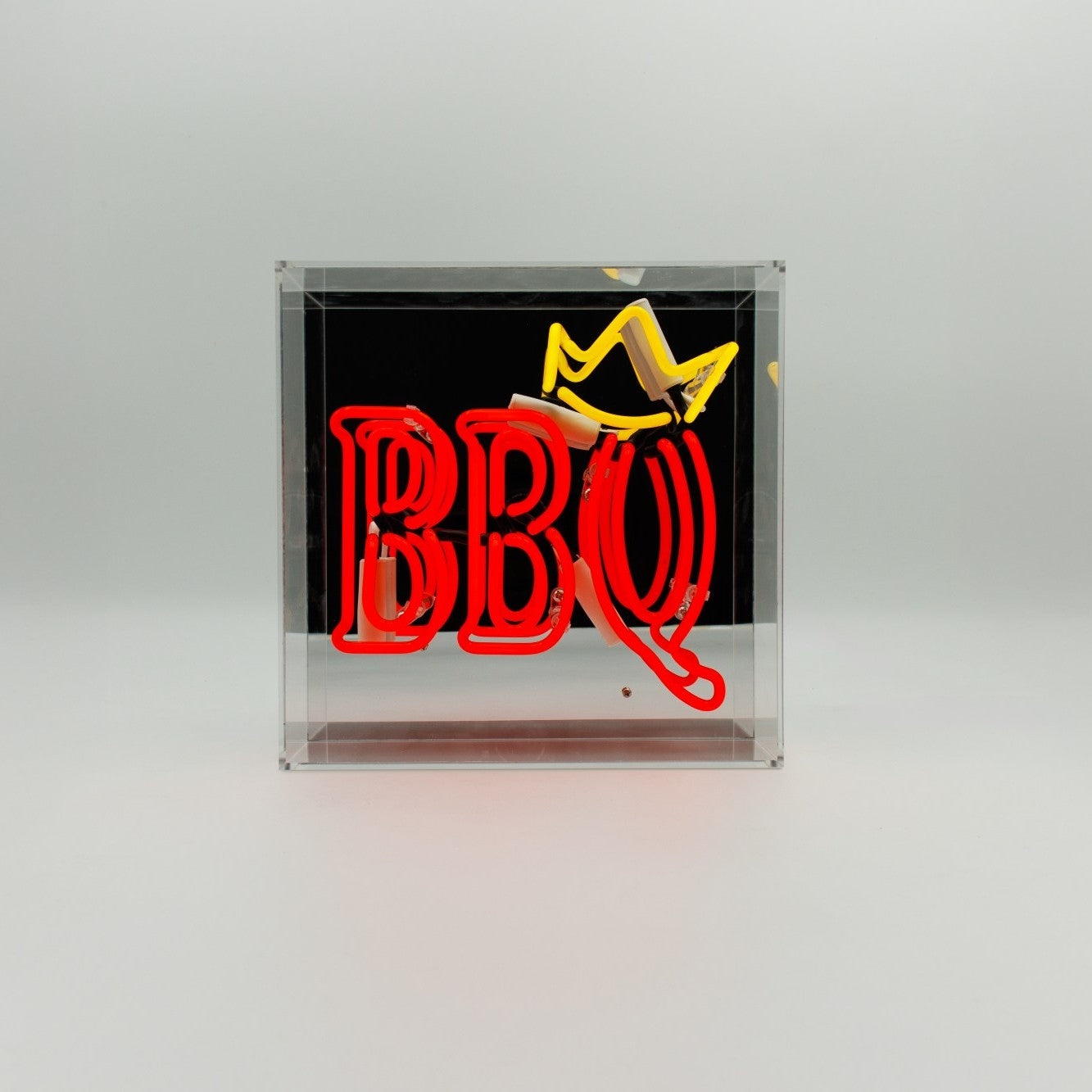 BBQ Glas Neon Box