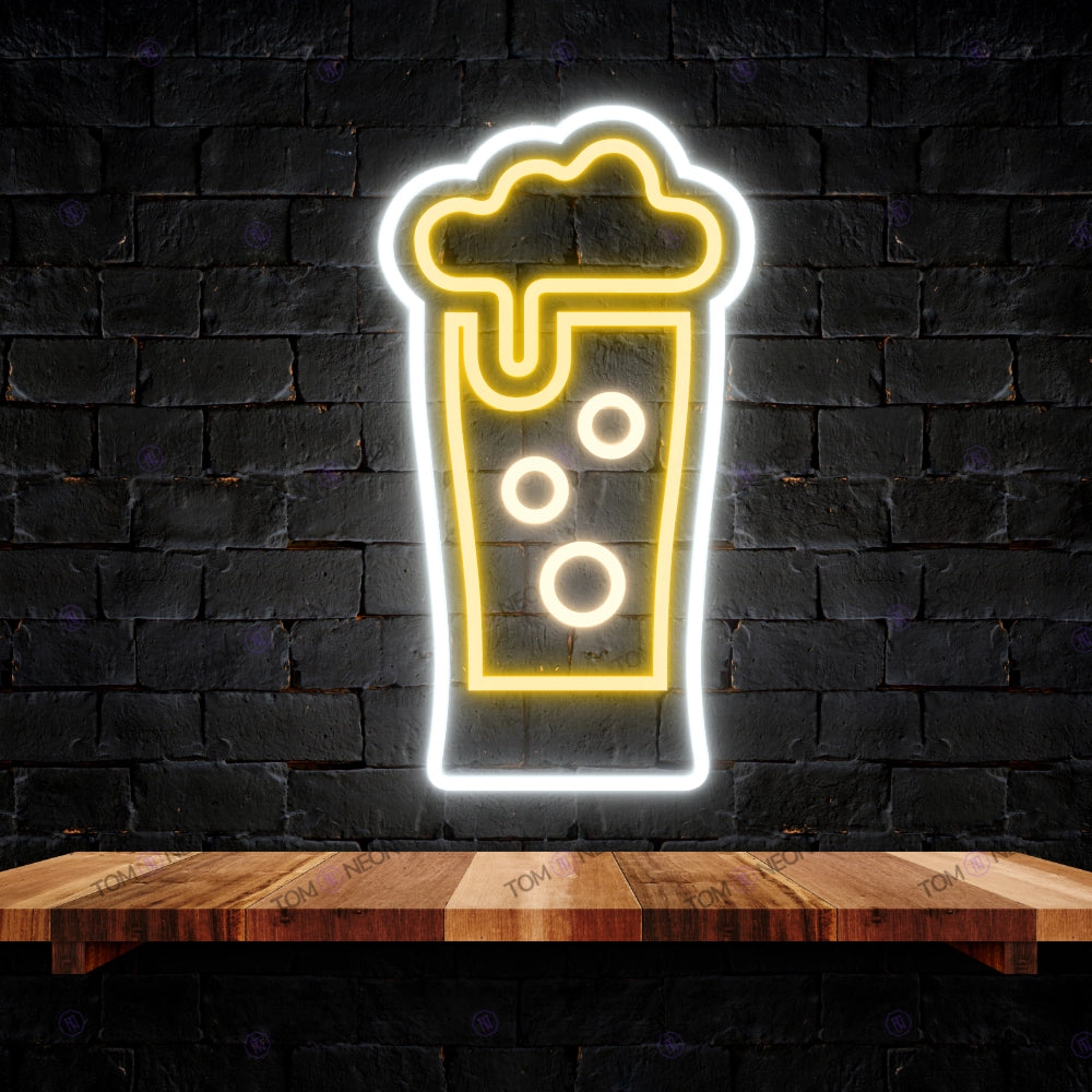 Bier LED Neon Schild - Leuchtreklame für gesellige Atmosphäre
