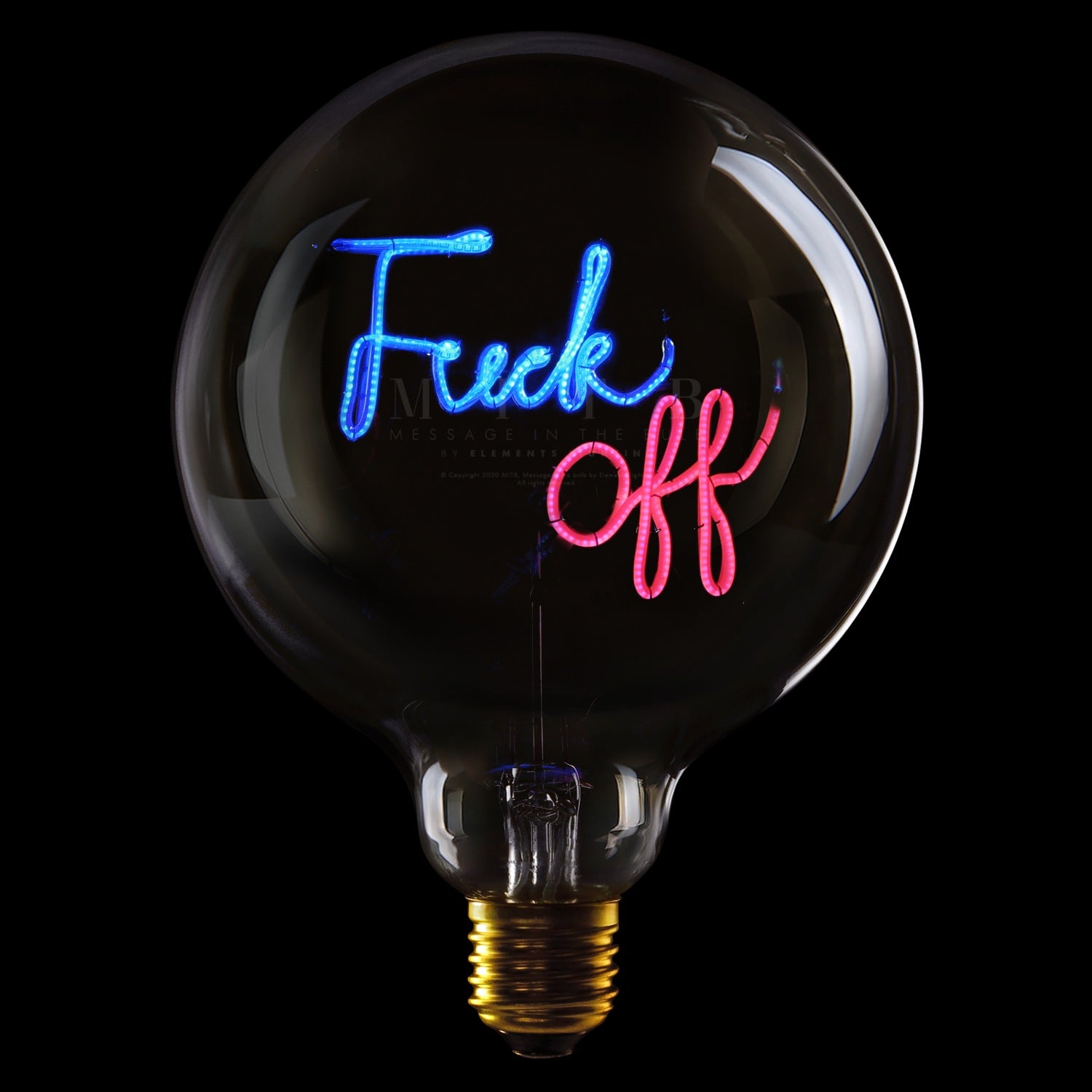 "Fck off" LED Deko-Glühbirne – Botschaftsleuchte