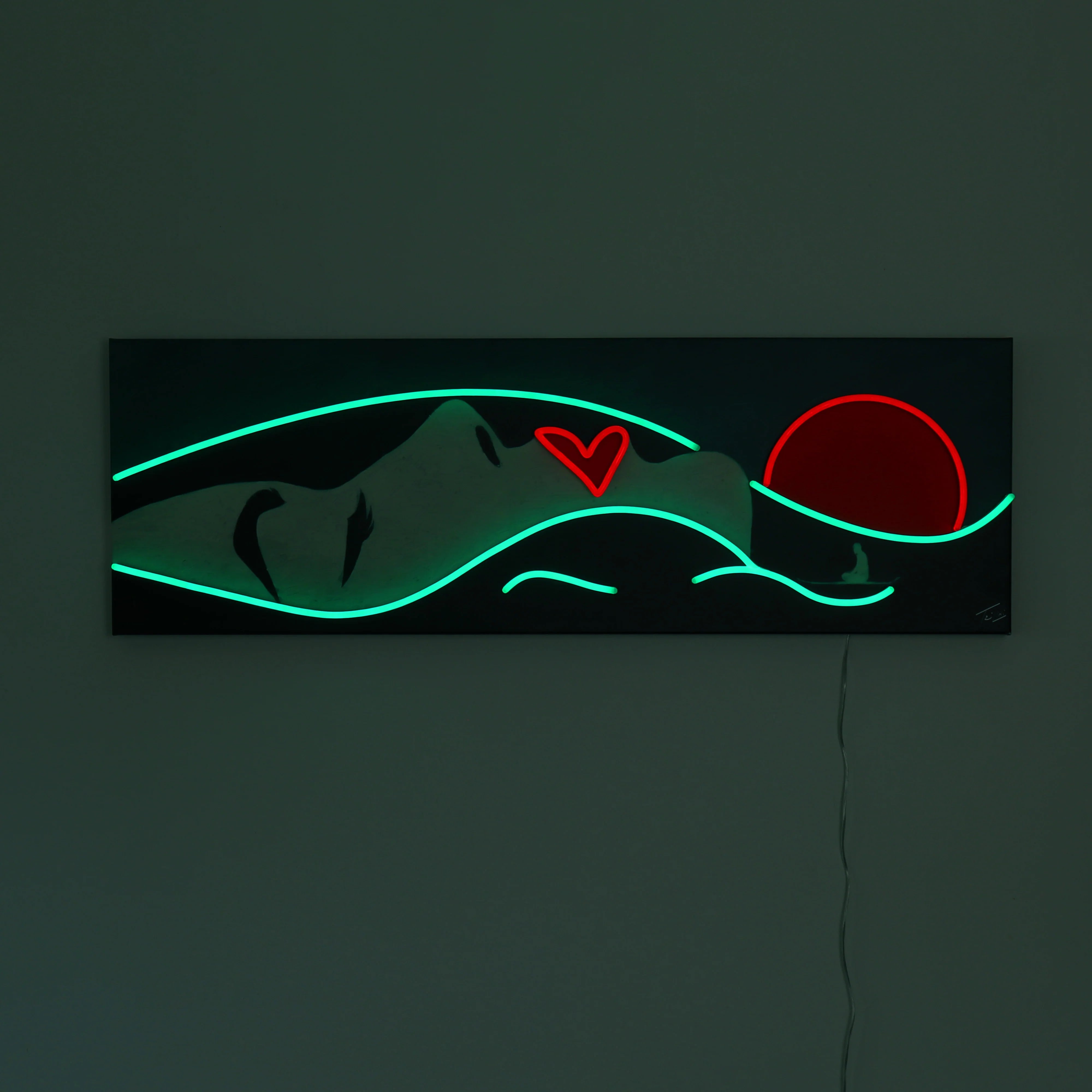"Gesicht Landschaft" LED Neon Wandkunst
