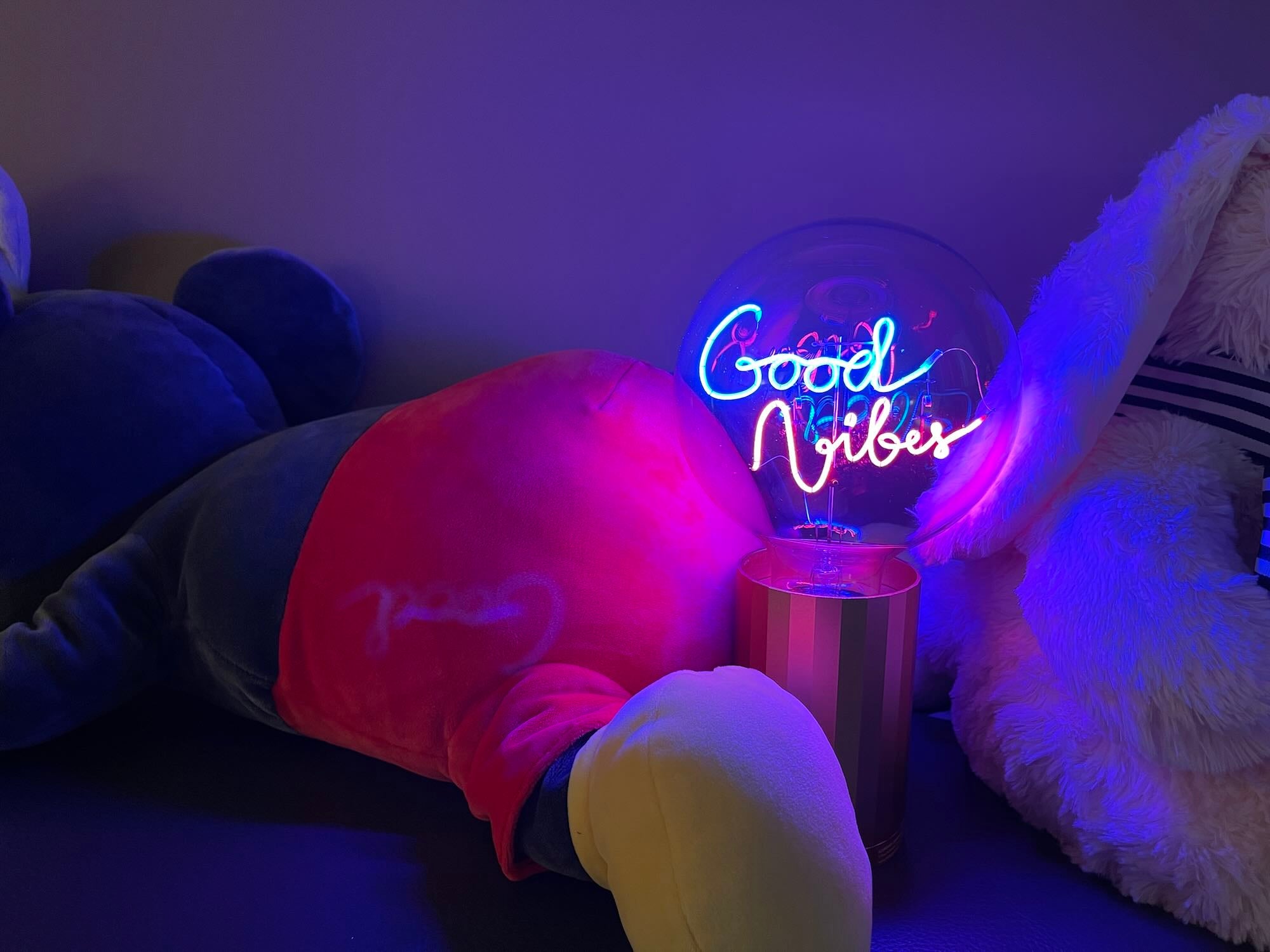 „Good Vibes“ Akku LED Deko-Glühbirne – Botschaftsleuchte