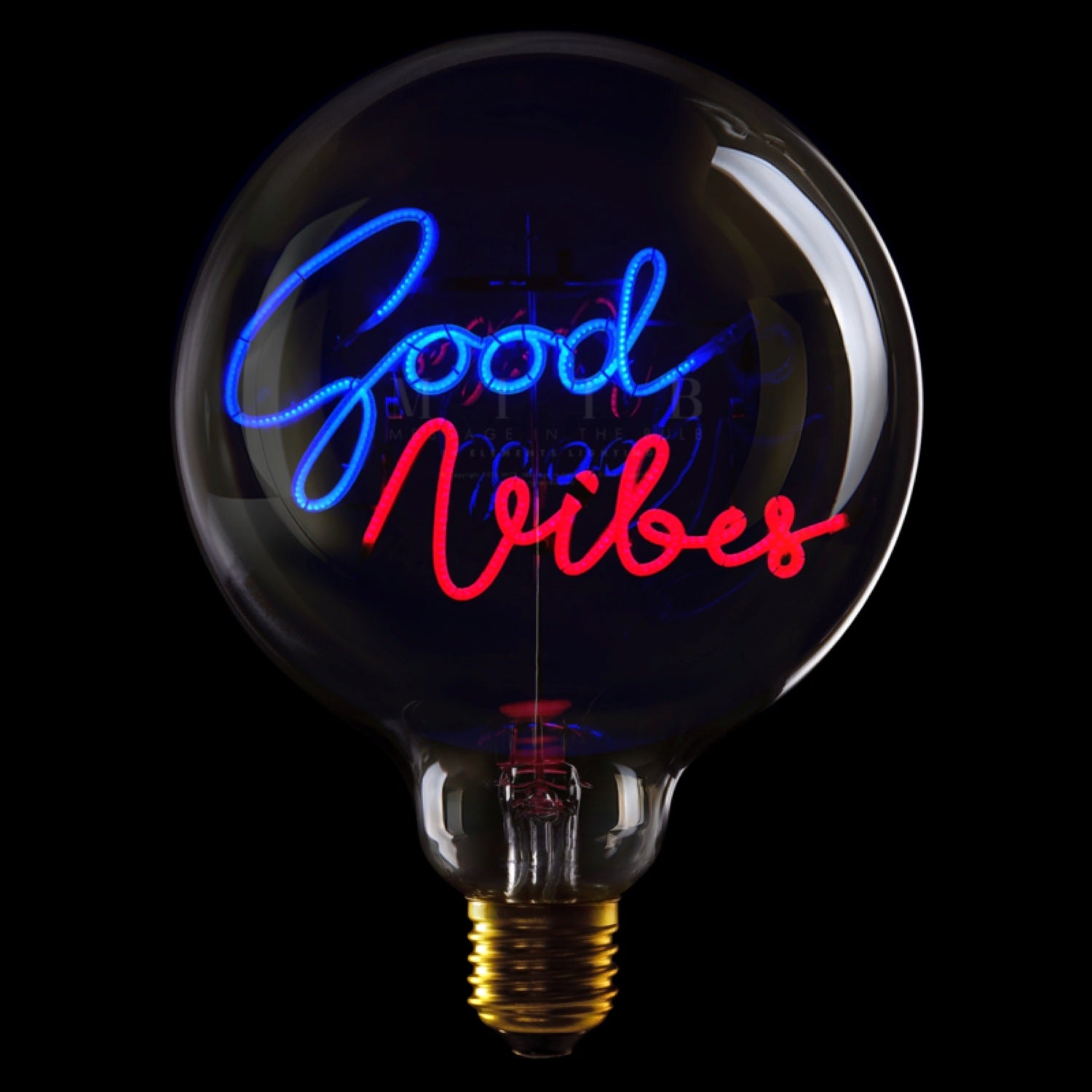 "Good Vibes" LED Deko-Glühbirne – Botschaftsleuchte