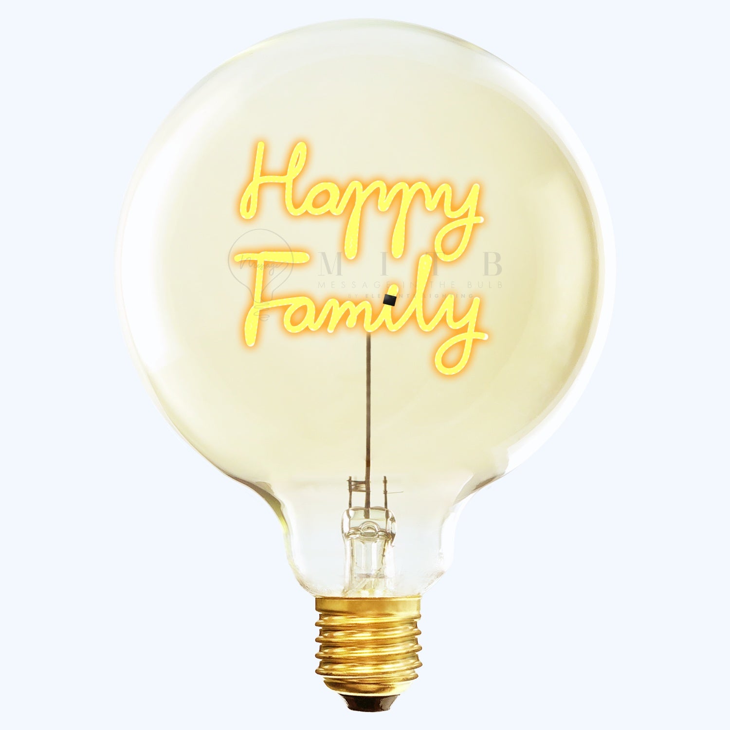 "Happy Family" LED Deko-Glühbirne – Botschaftsleuchte