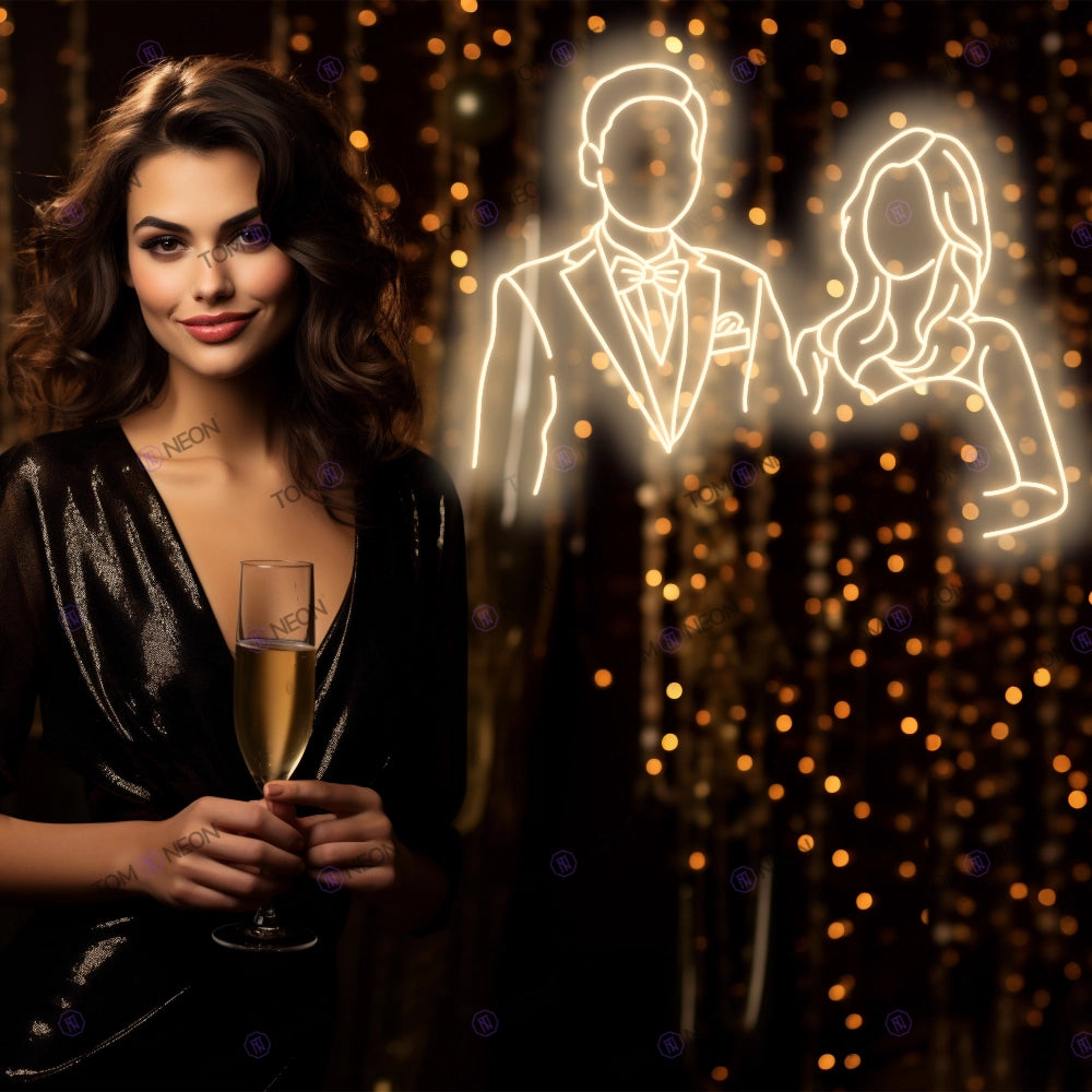 "Hochzeitspaar" Neon Schild Hochzeitsdeko Neon Lampe