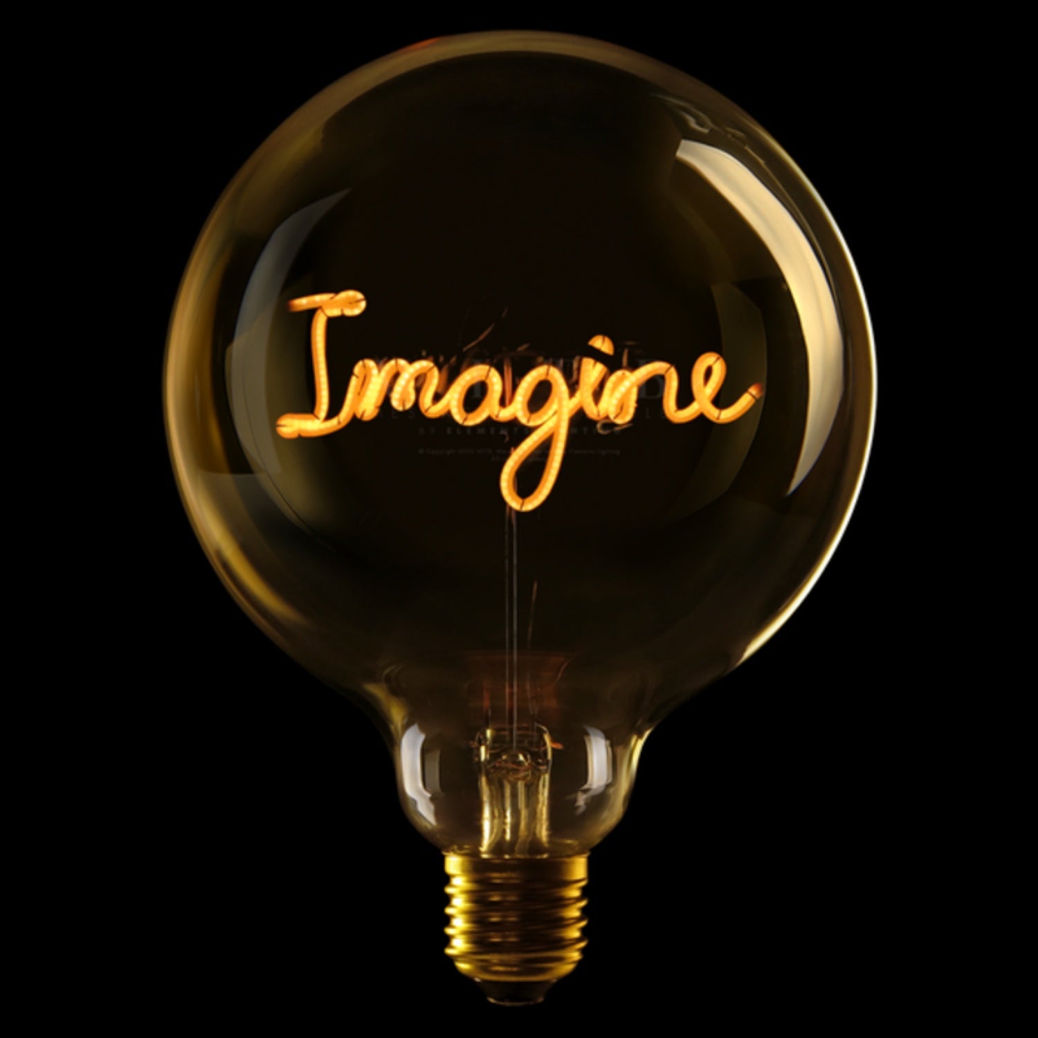 "Imagine" LED Deko-Glühbirne – Botschaftsleuchte