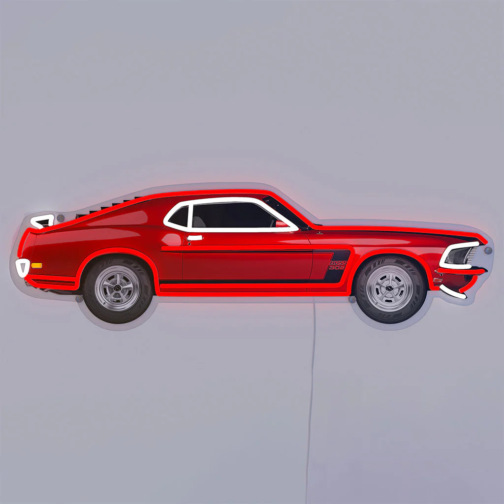 Mustang Muscle Car LED Neon Schild – Neon Auto Silhouette für echte Motorsport-Liebhaber