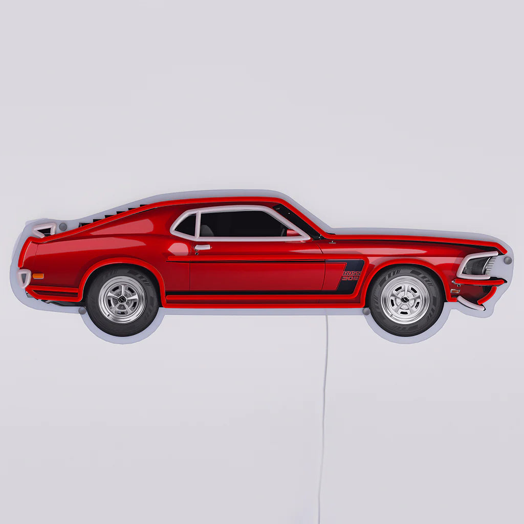 Mustang Muscle Car LED Neon Schild – Neon Auto Silhouette für echte Motorsport-Liebhaber