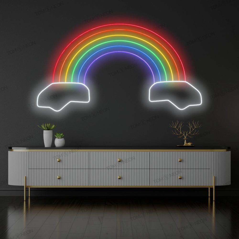 Regenbogen Neon Schild - Multicolor Freude & Inspiration für Ihr Zuhause