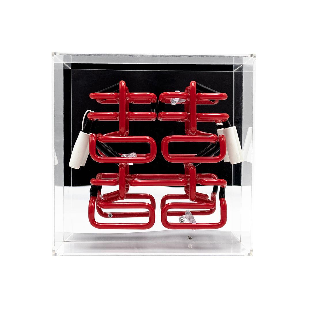 "Double Happiness" Glas Neon Box - TOM NEON