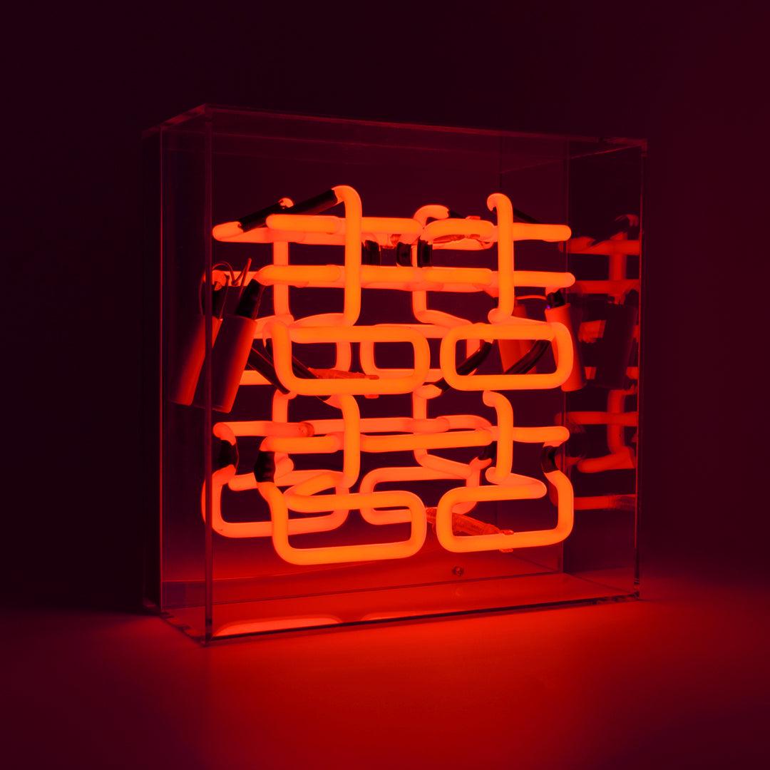 "Double Happiness" Glas Neon Box - TOM NEON