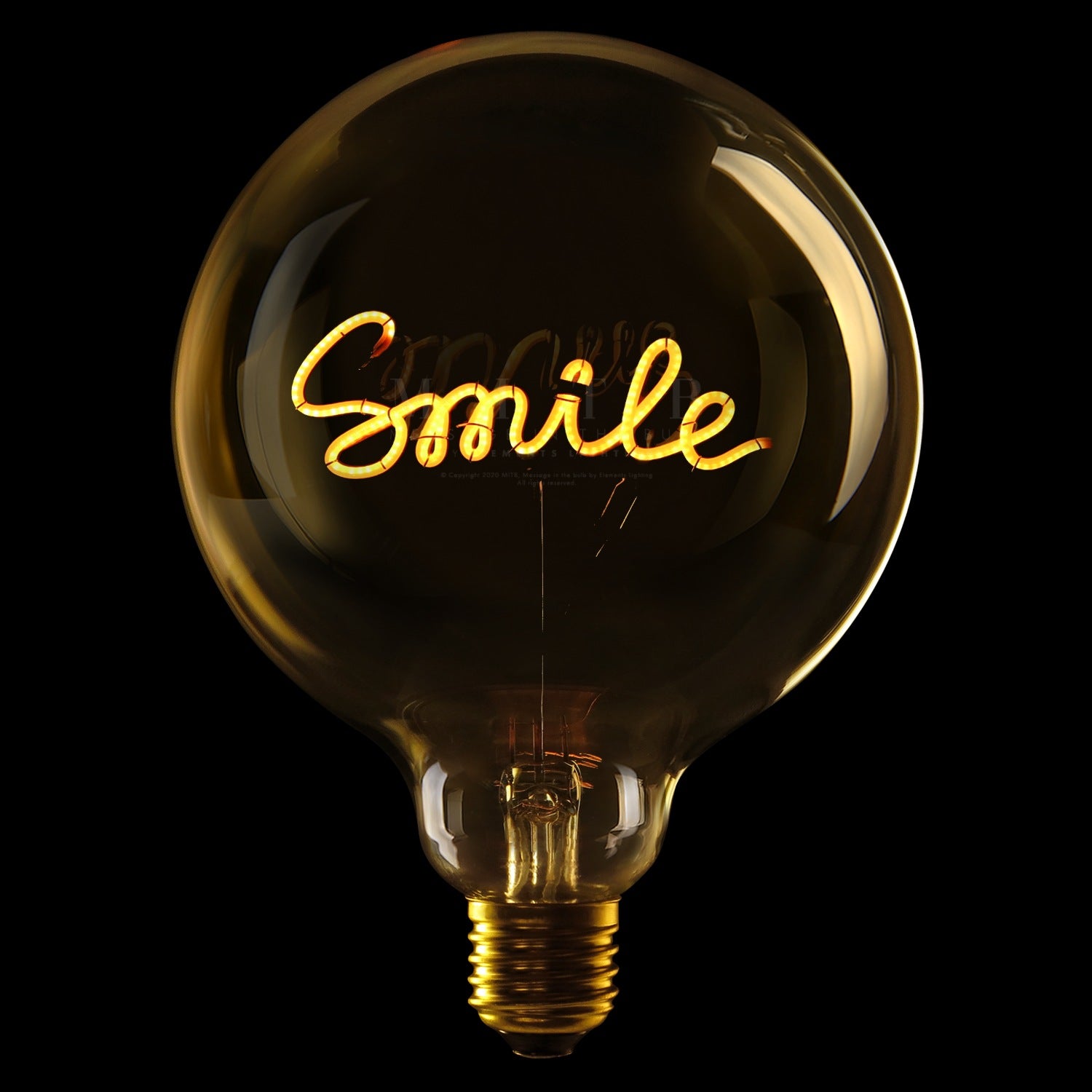 "Smile" LED Deko-Glühbirne – Botschaftsleuchte