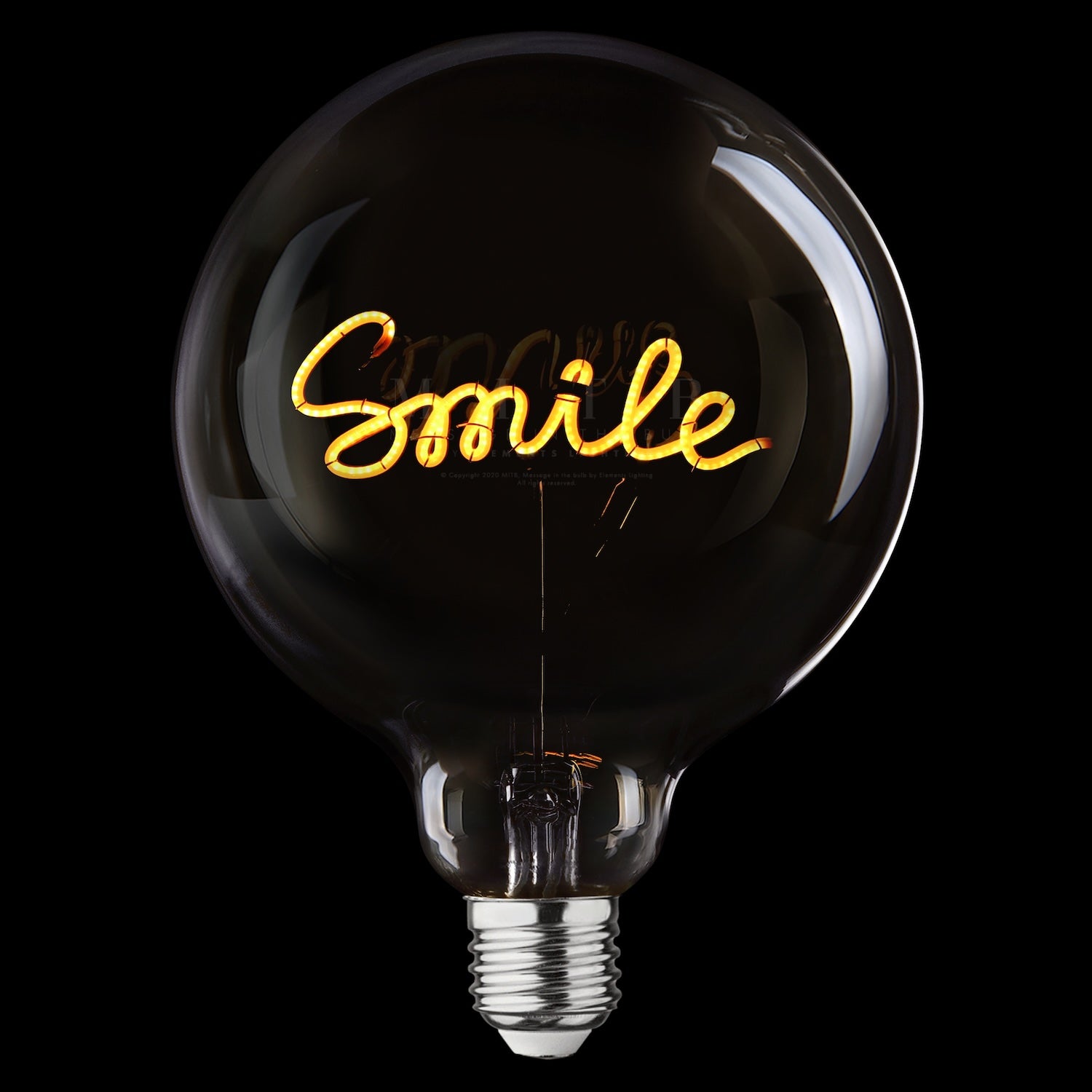 „Smile“ Akku LED Deko-Glühbirne – Botschaftsleuchte