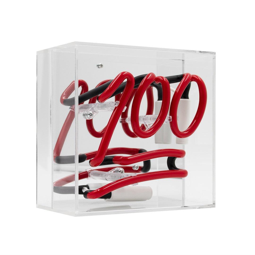"100" Mini Glas Neon Box - TOM NEON