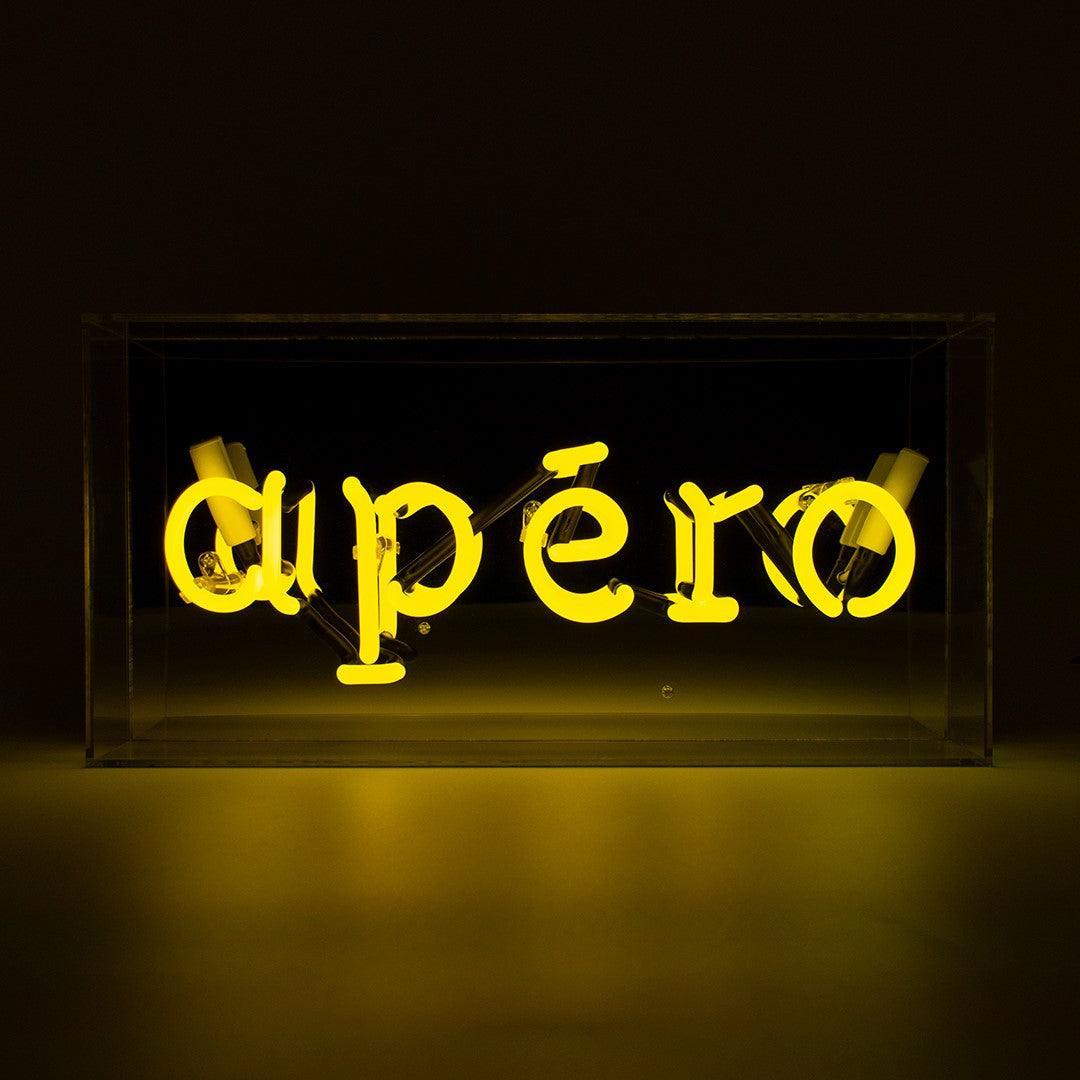 "Apéro" Glas Neon Box - TOM NEON