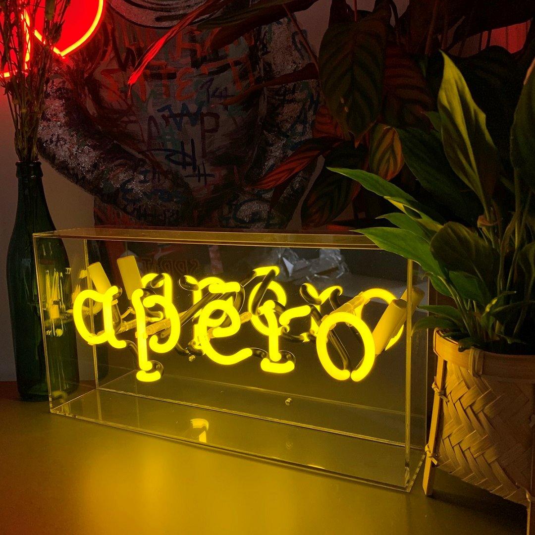 "Apéro" Glas Neon Box - TOM NEON