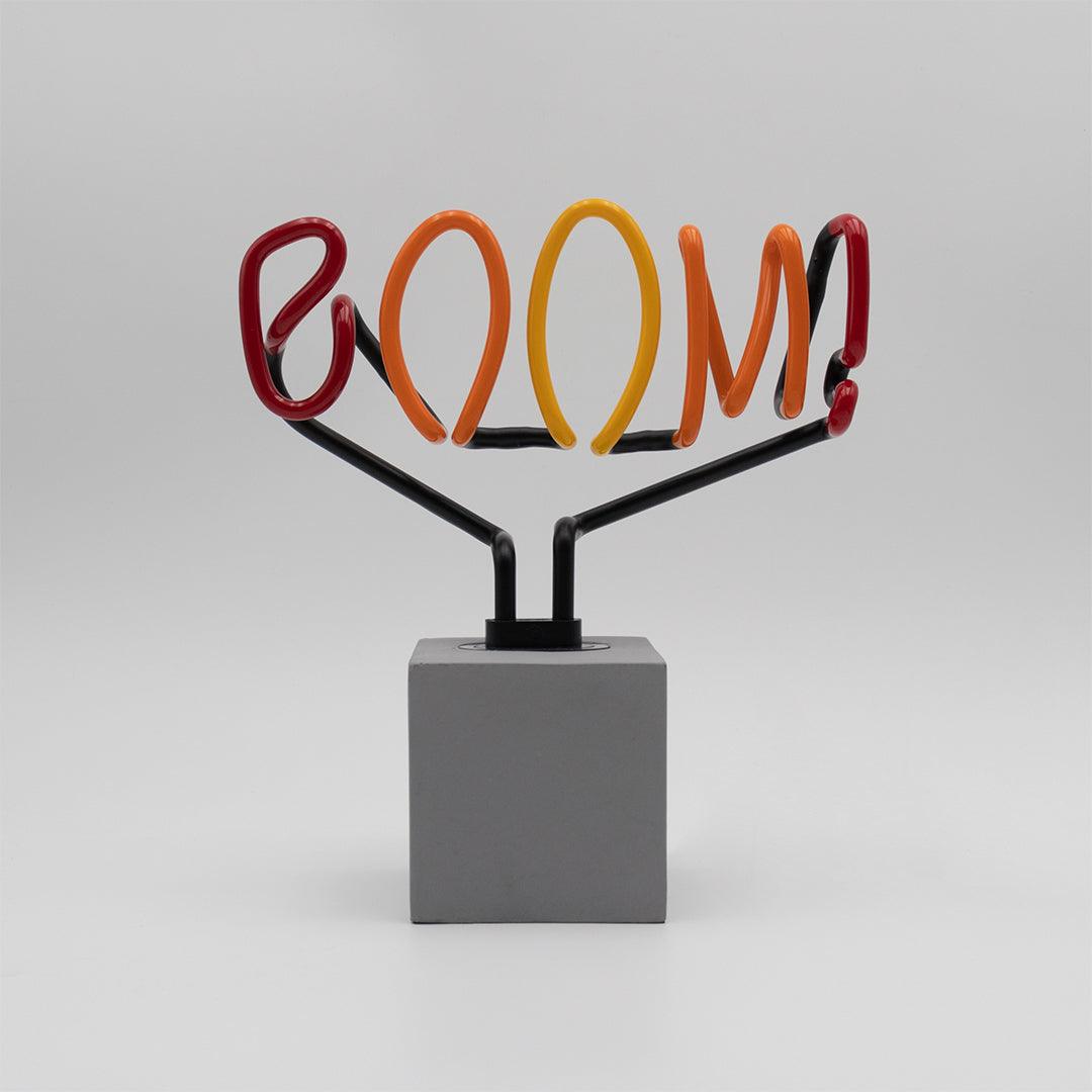 "BOOM!" Glas Stand-Neon - TOM NEON