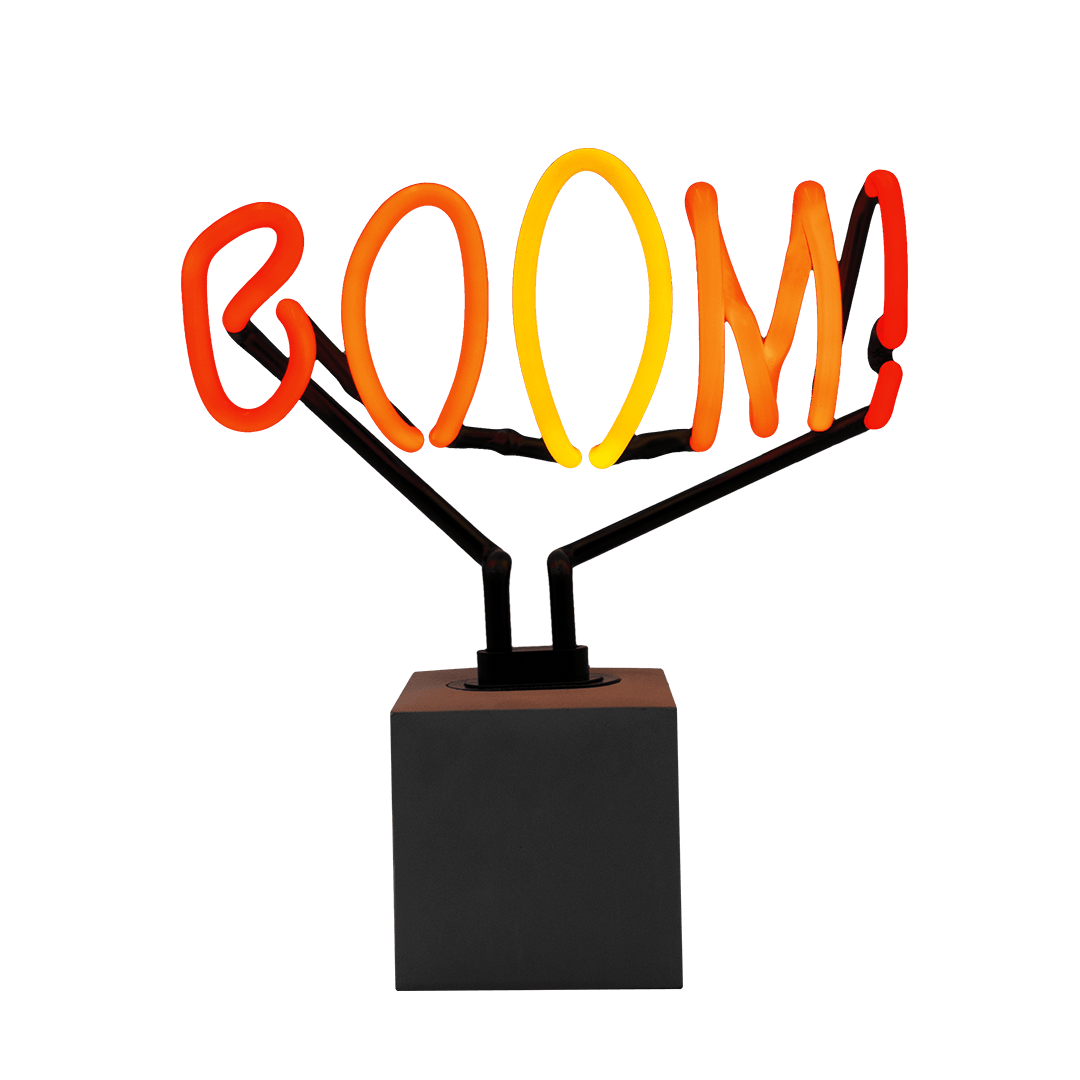 "BOOM!" Glas Stand-Neon - TOM NEON