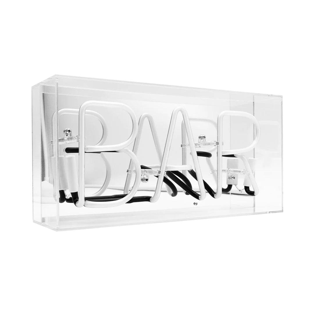 "Bar" Glas Neon Box - TOM NEON