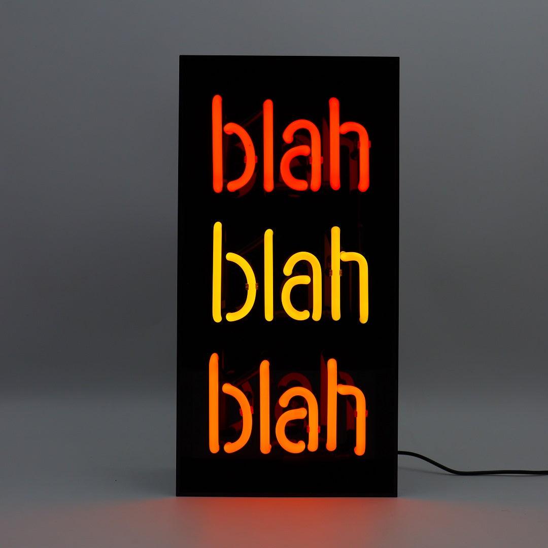 "Blah" Glas Neon Box - TOM NEON