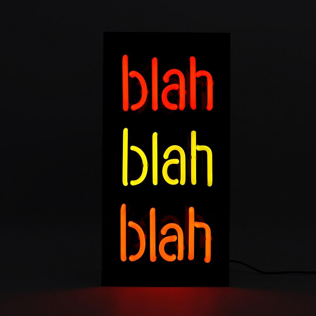 "Blah" Glas Neon Box - TOM NEON