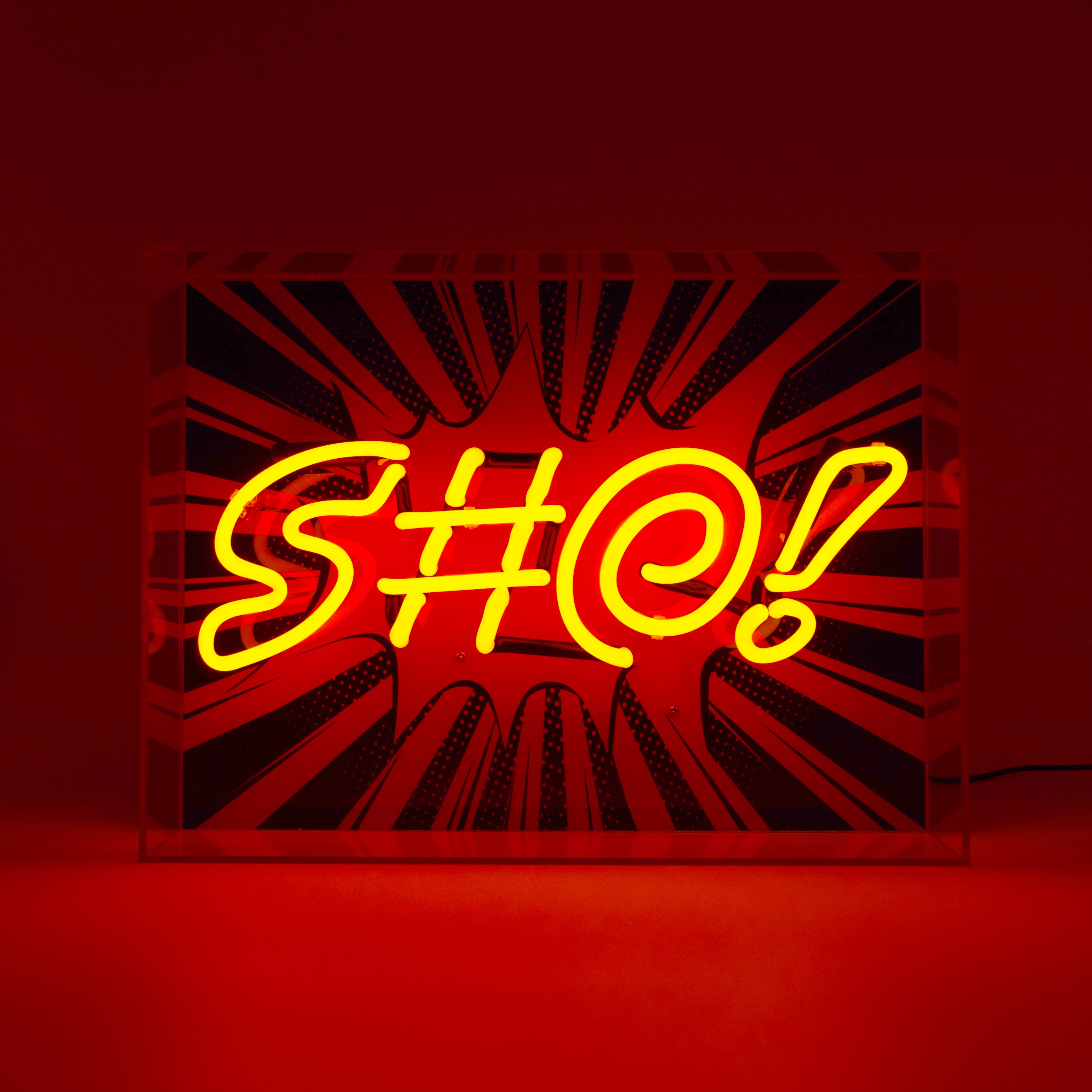 "S#@!" Glas Neon Box