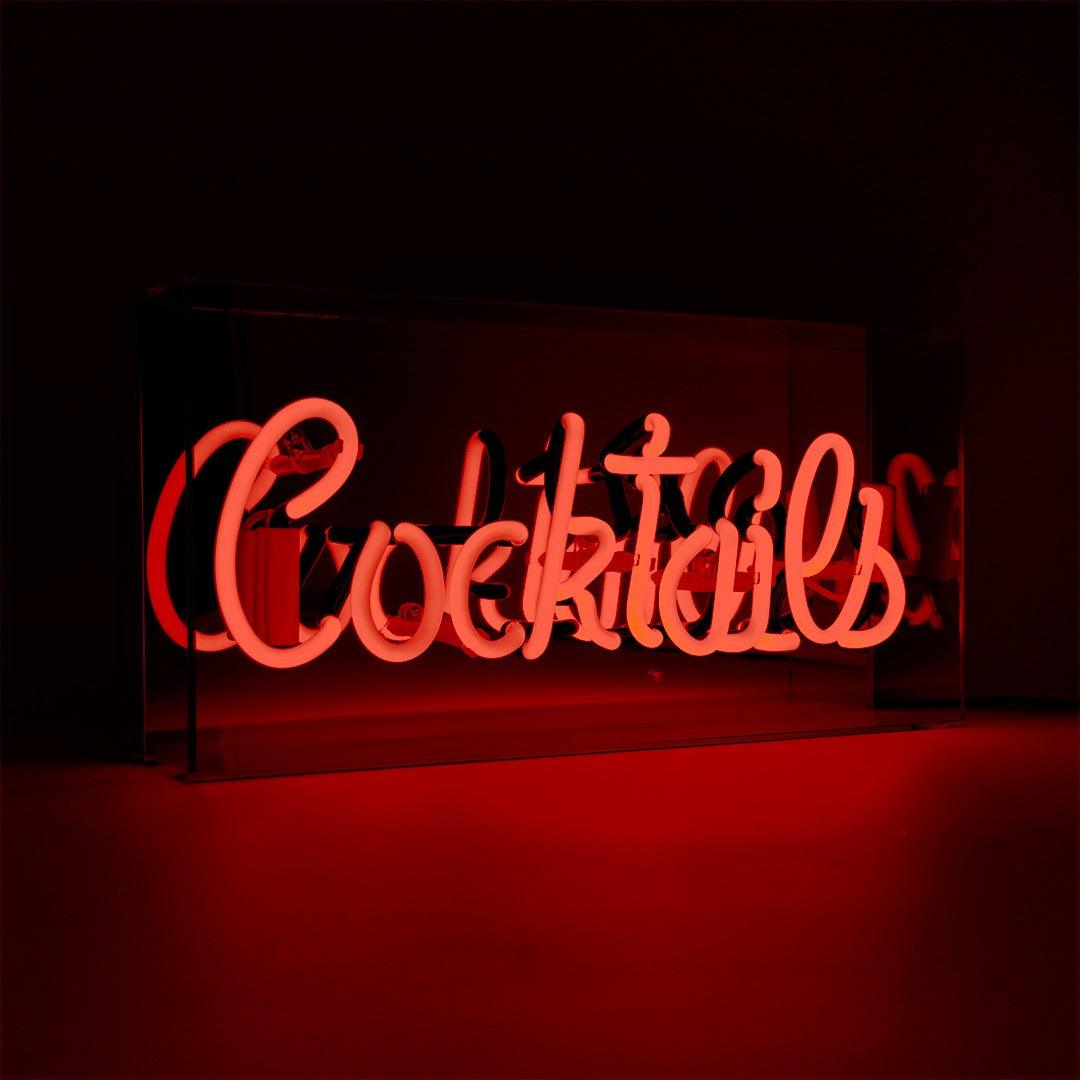 "Cocktails" Glas Neon Box - TOM NEON