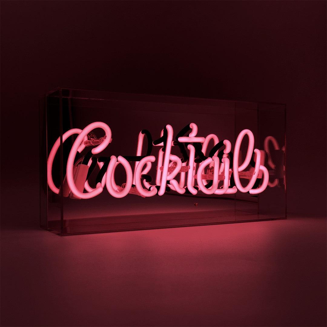 "Cocktails" Glas Neon Box - TOM NEON