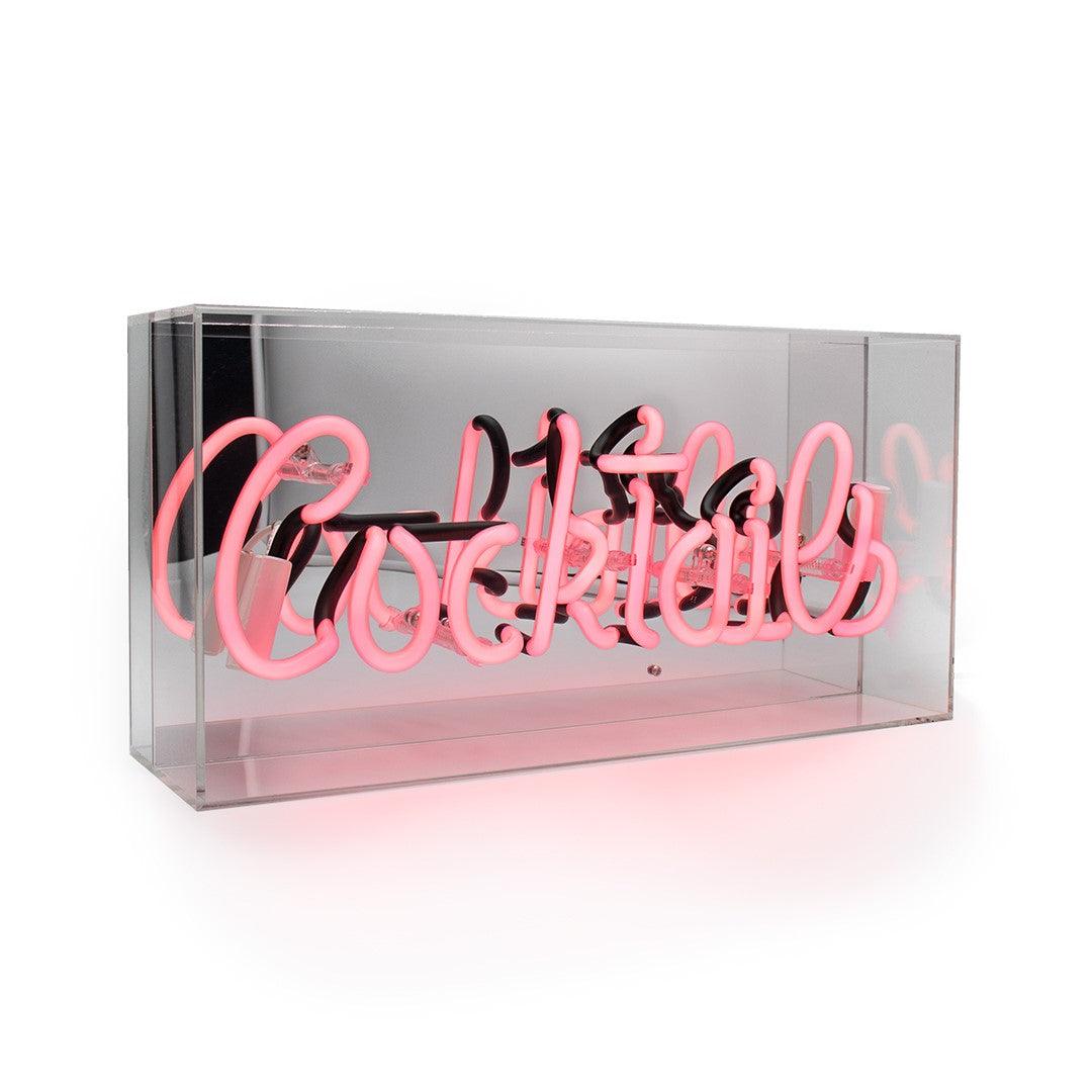 "Cocktails" Glas Neon Box - TOM NEON