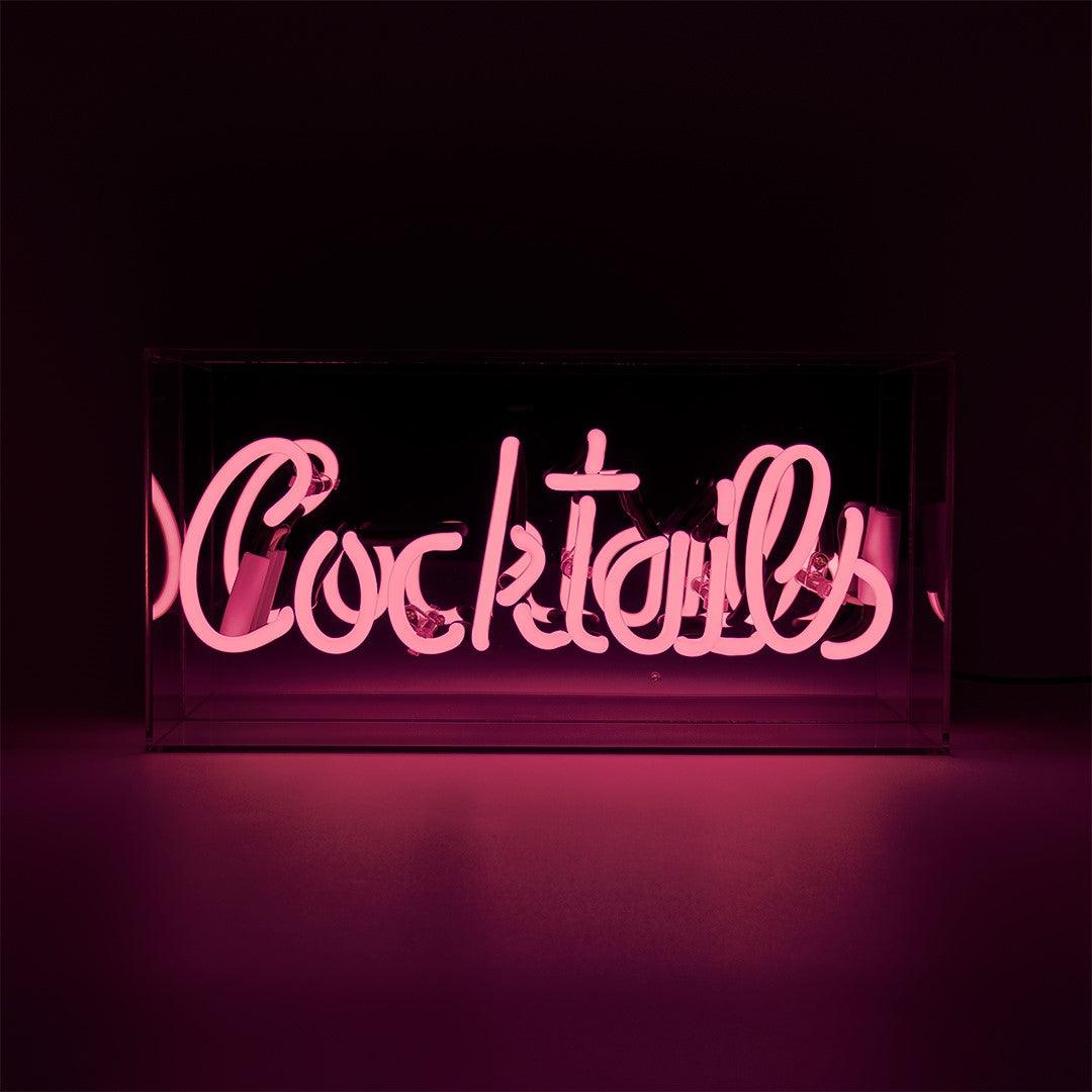 "Cocktails" Glas Neon Box - TOM NEON