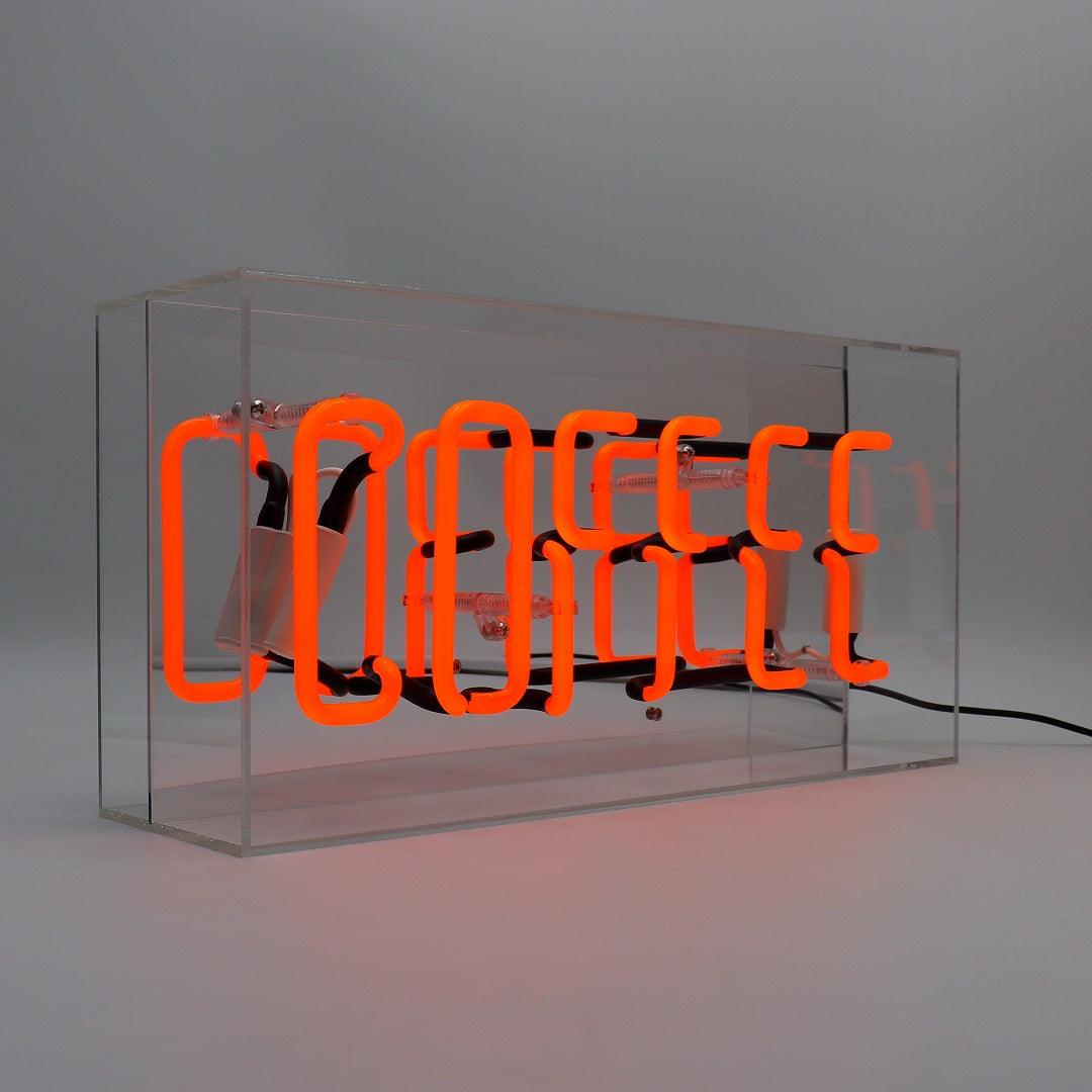 "Coffee" Glas Neon Box - TOM NEON