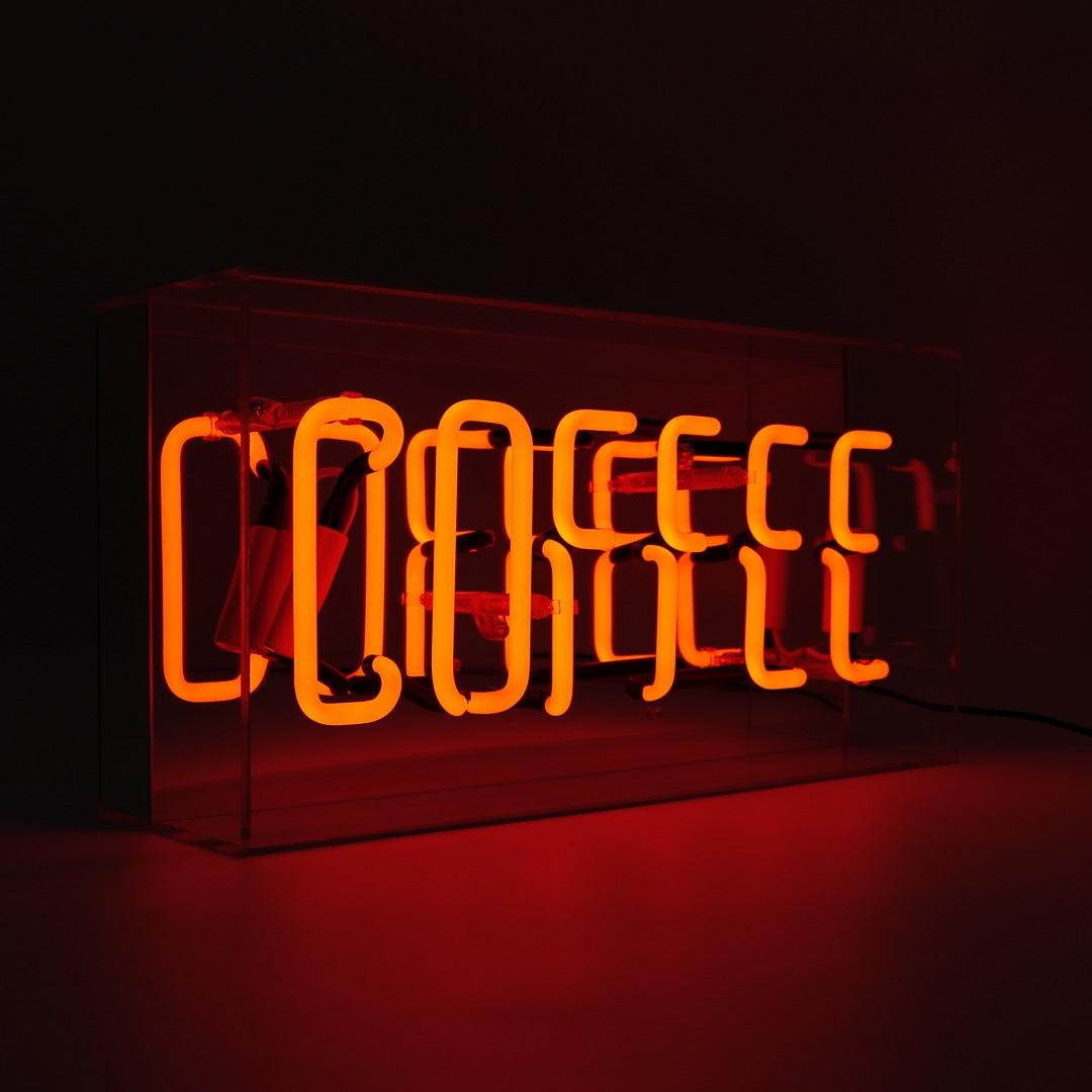 "Coffee" Glas Neon Box - TOM NEON