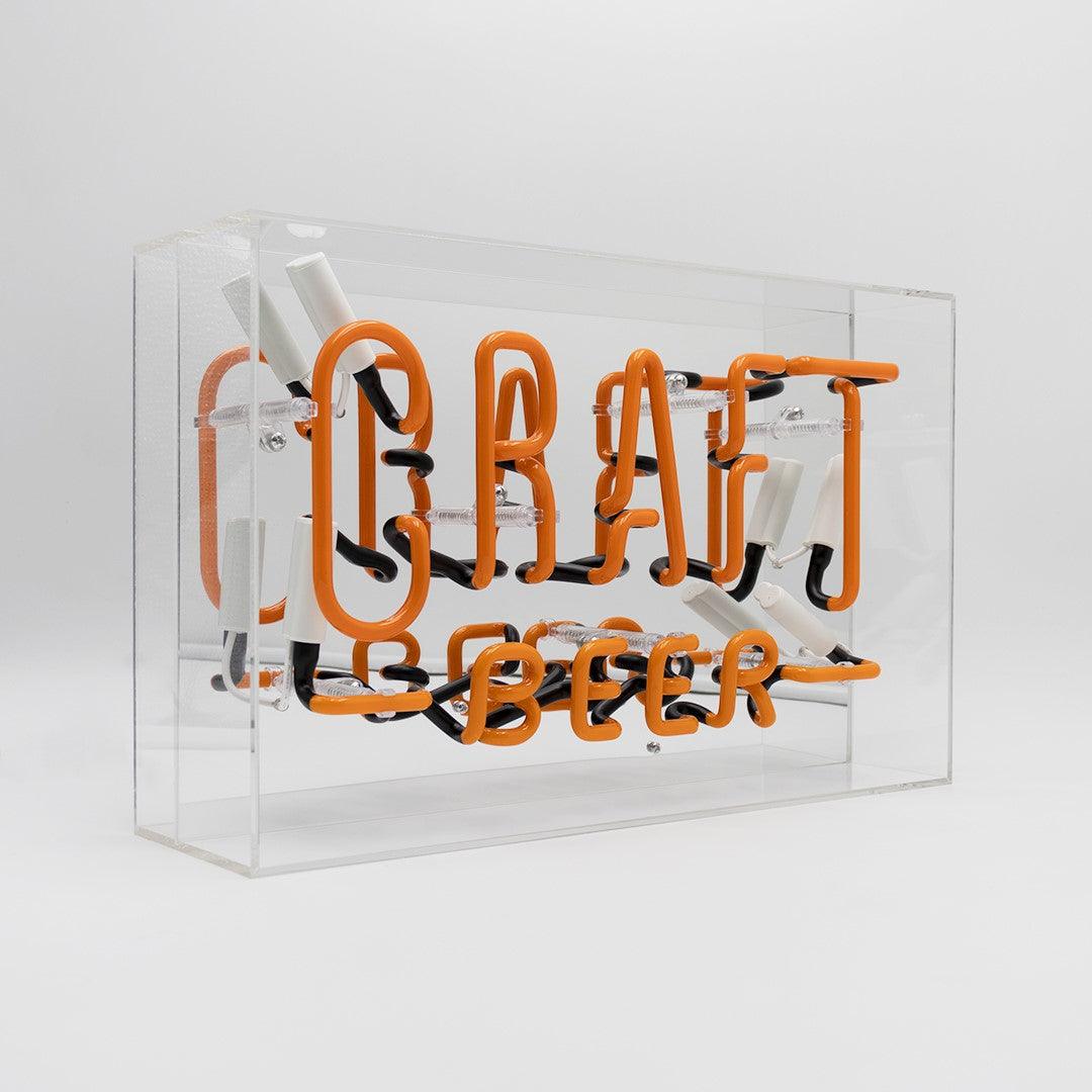 "Craft Beer" Large Glas Neon Box - TOM NEON