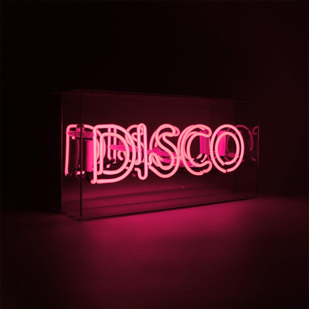 "Disco" Glas Neon Box - TOM NEON