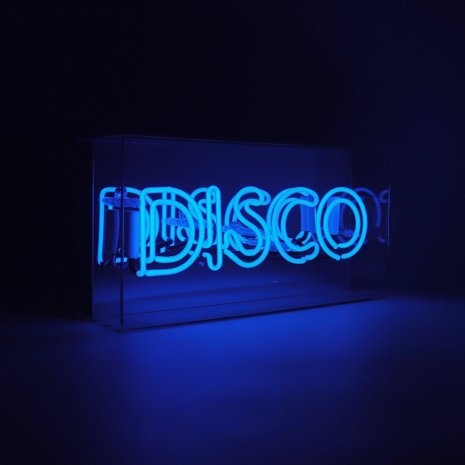 "Disco" Glas Neon Box - TOM NEON