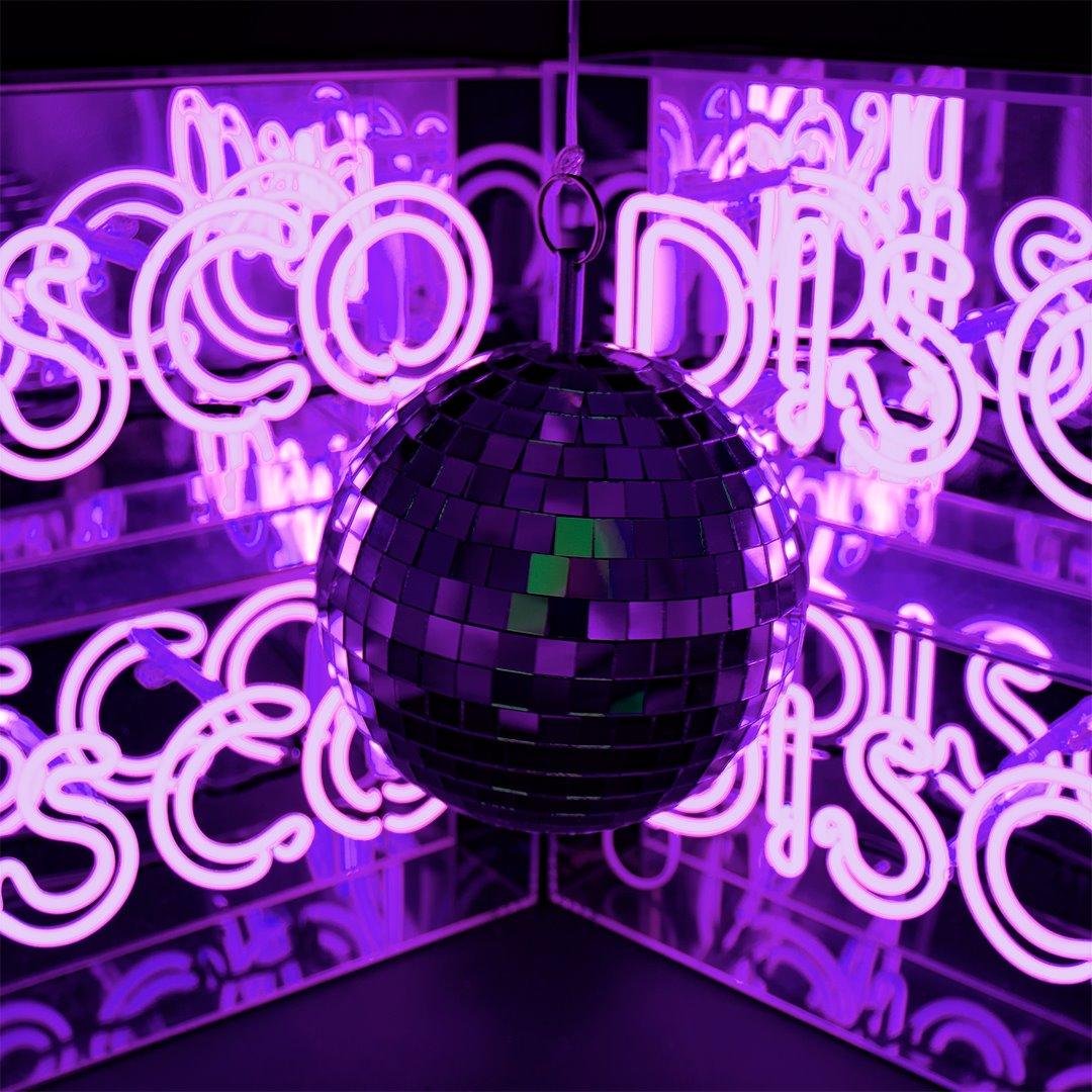 "Disco" Glas Neon Box - TOM NEON