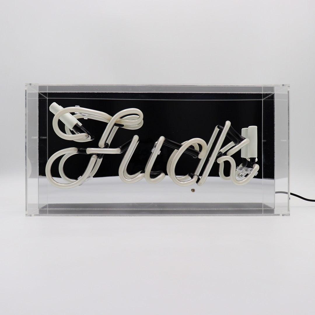 "F*ck" Glas Neon Box - TOM NEON