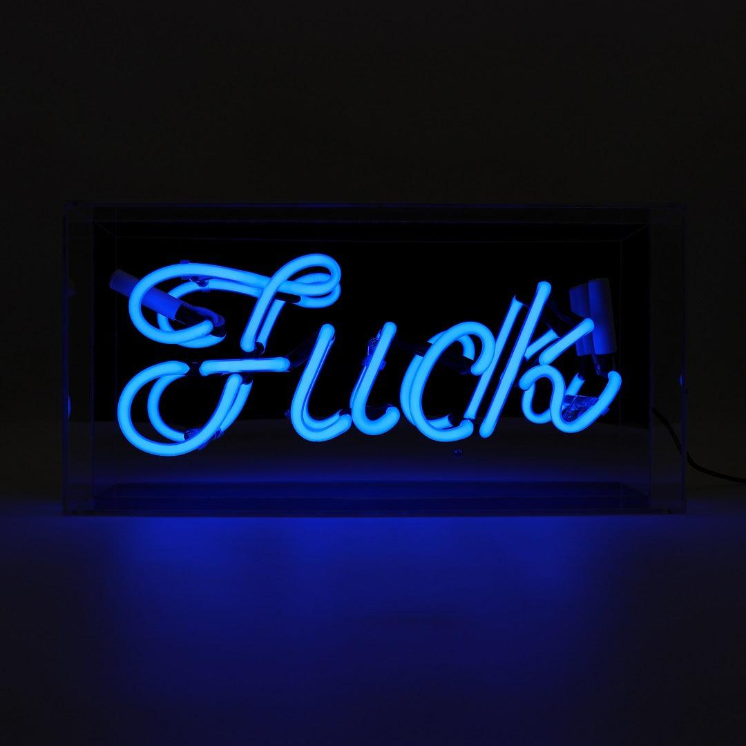 "F*ck" Glas Neon Box - TOM NEON