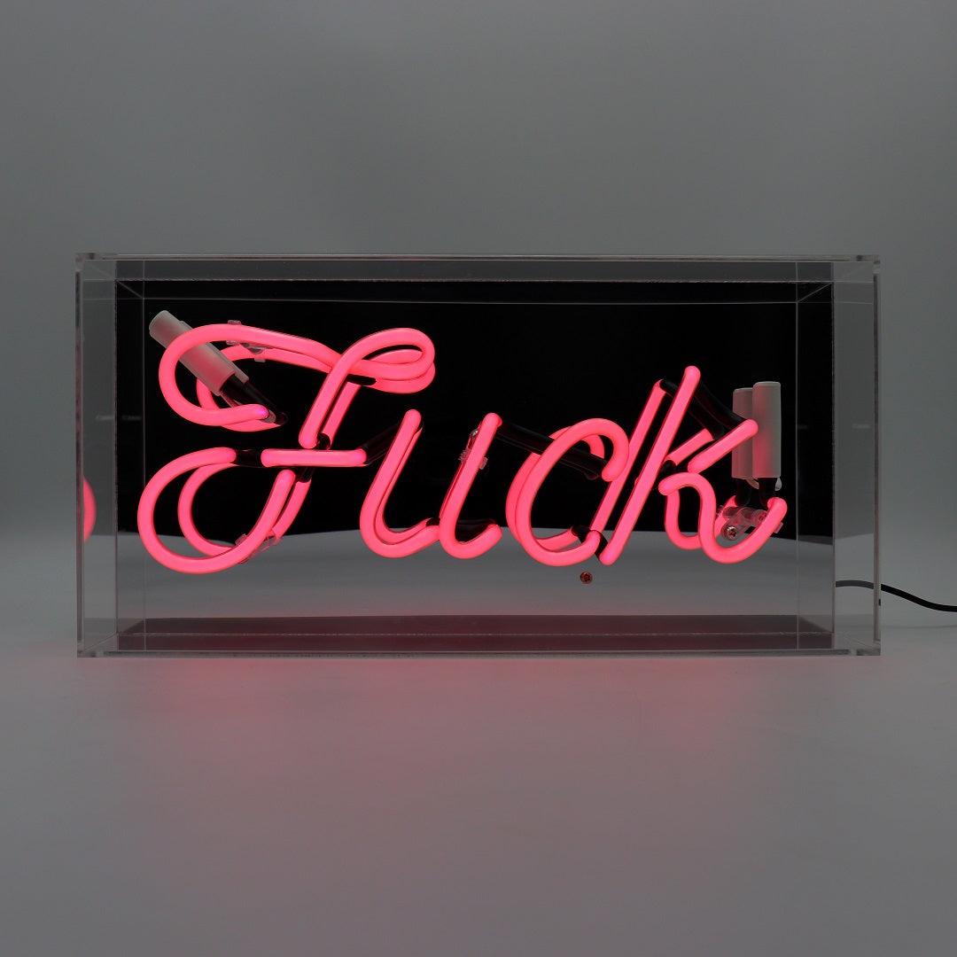"F*ck" Glas Neon Box - TOM NEON