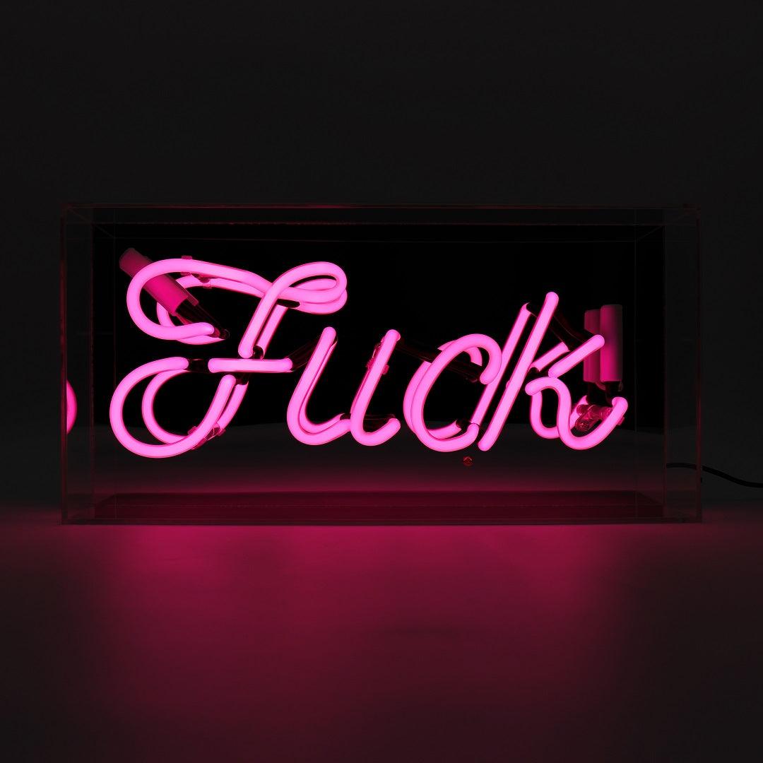 "F*ck" Glas Neon Box - TOM NEON