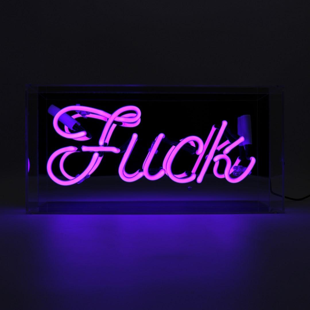 "F*ck" Glas Neon Box - TOM NEON