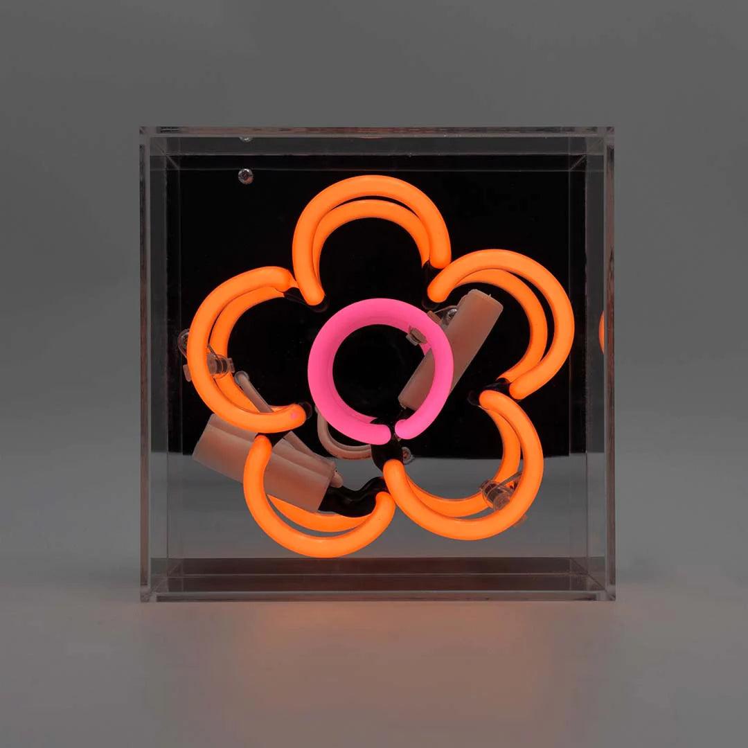 "Flower" Glas Neon Box - TOM NEON