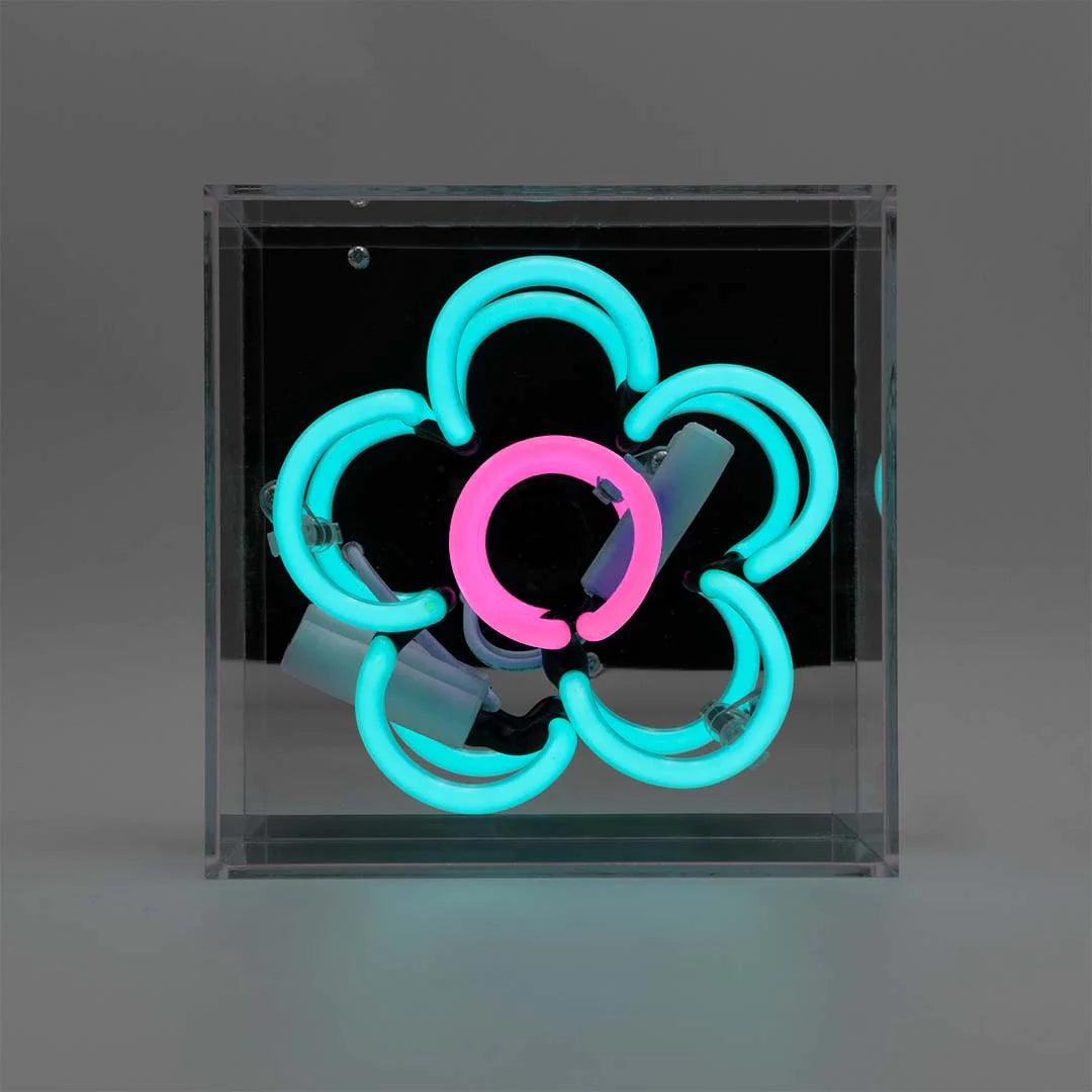"Flower" Glas Neon Box - TOM NEON