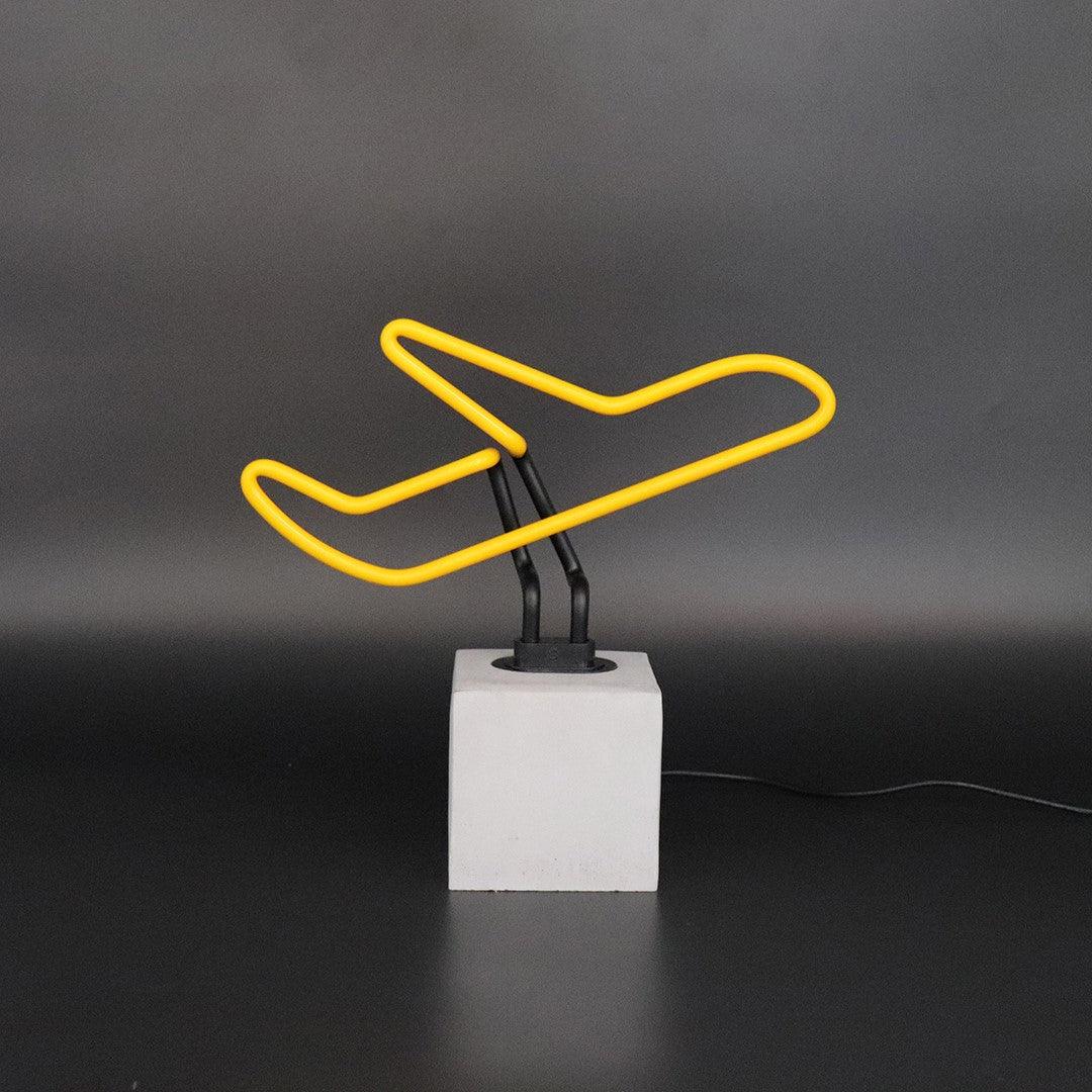 "Flugzeug" Glas Stand-Neon - TOM NEON