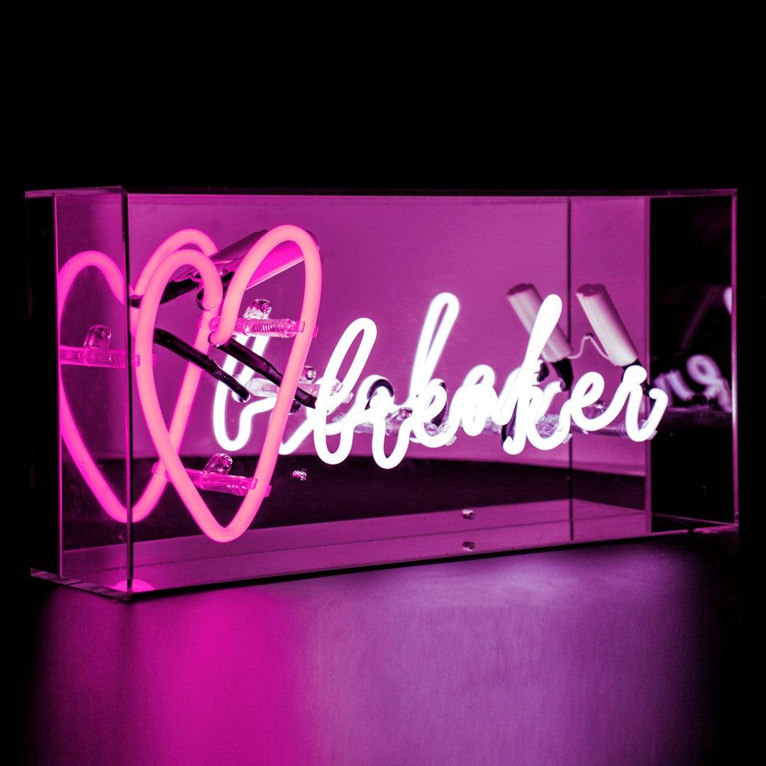 "Heartbreaker" Glas Neon Box - TOM NEON