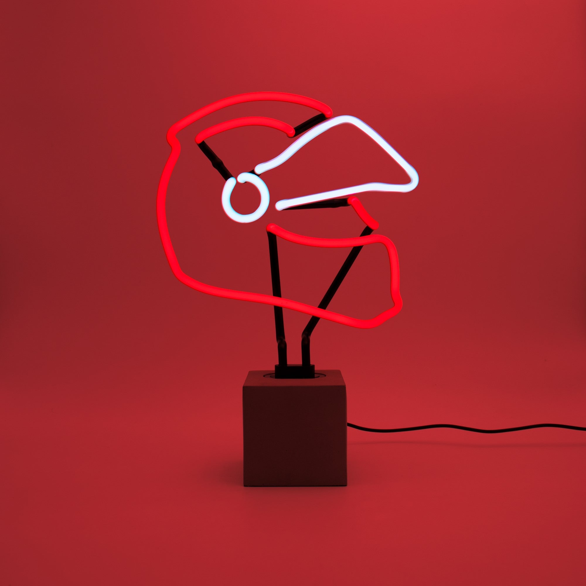 "Helm" Glas Stand-Neon